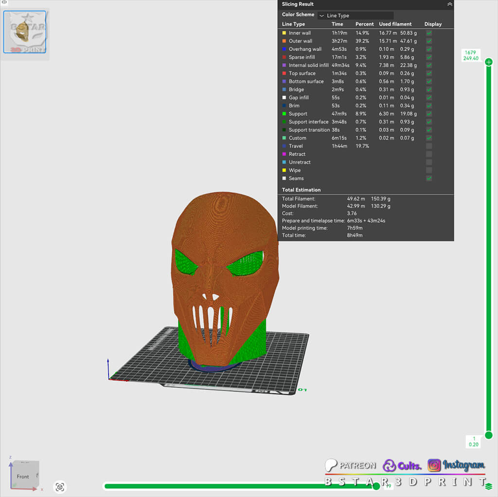 Mick Thomson Slipknot Mask - Halloween Cosplay - STL File 3D Model