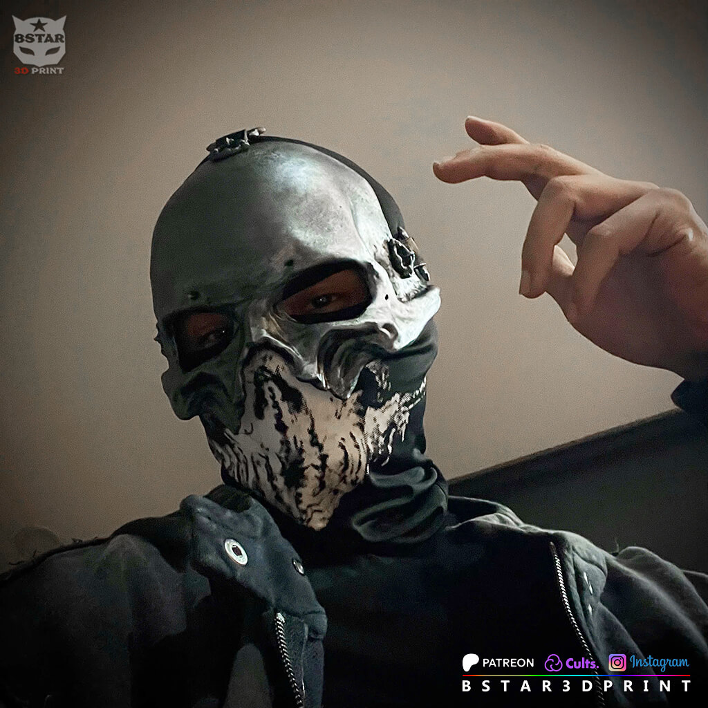 Papa V Skull Half Mask &ndash Ghost Band Inspired Cosplay H 3D Model