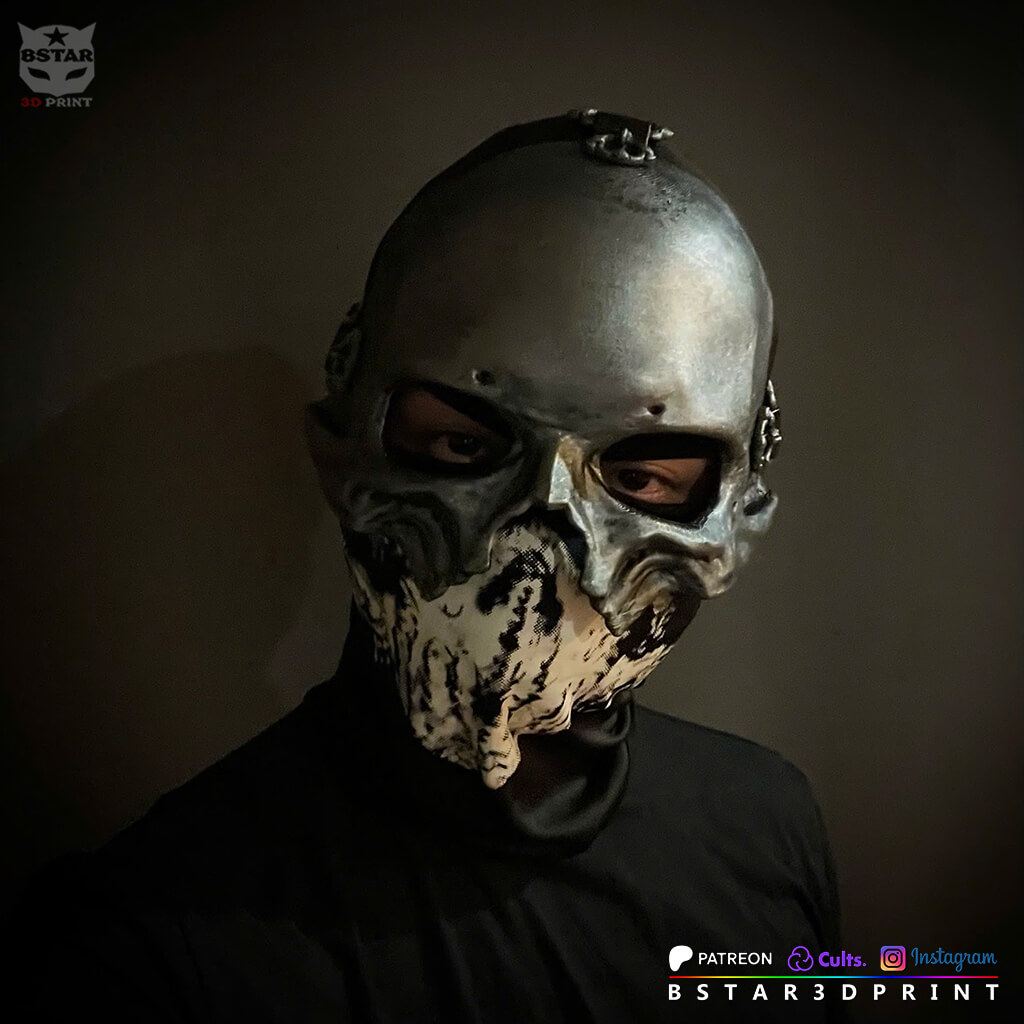 Papa V Skull Half Mask &ndash Ghost Band Inspired Cosplay H 3D Model