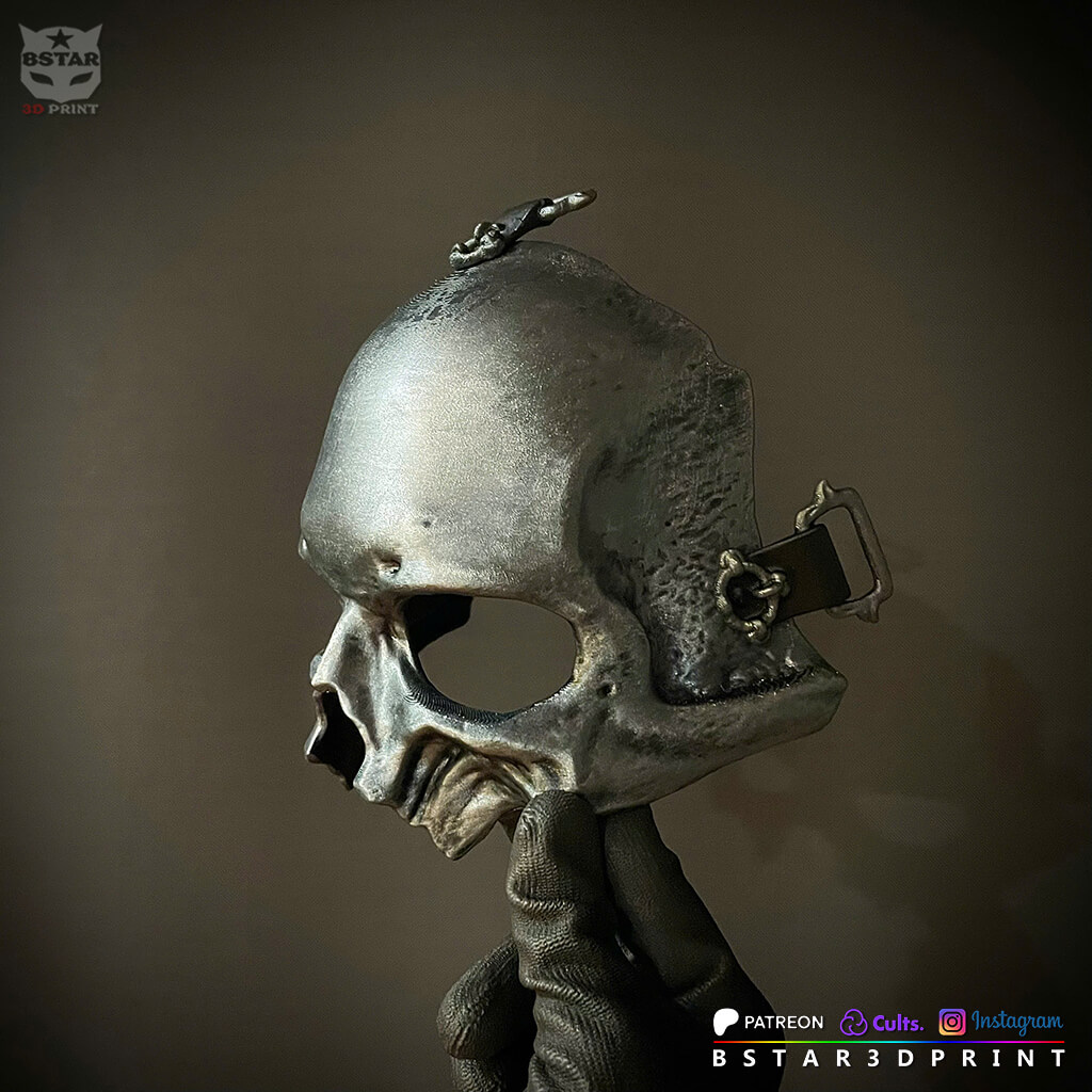 Papa V Skull Half Mask &ndash Ghost Band Inspired Cosplay H 3D Model