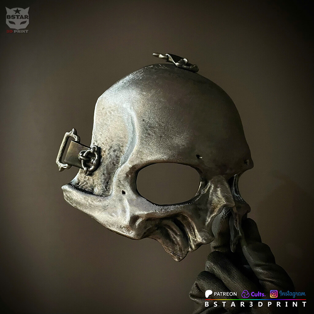 Papa V Skull Half Mask &ndash Ghost Band Inspired Cosplay H 3D Model