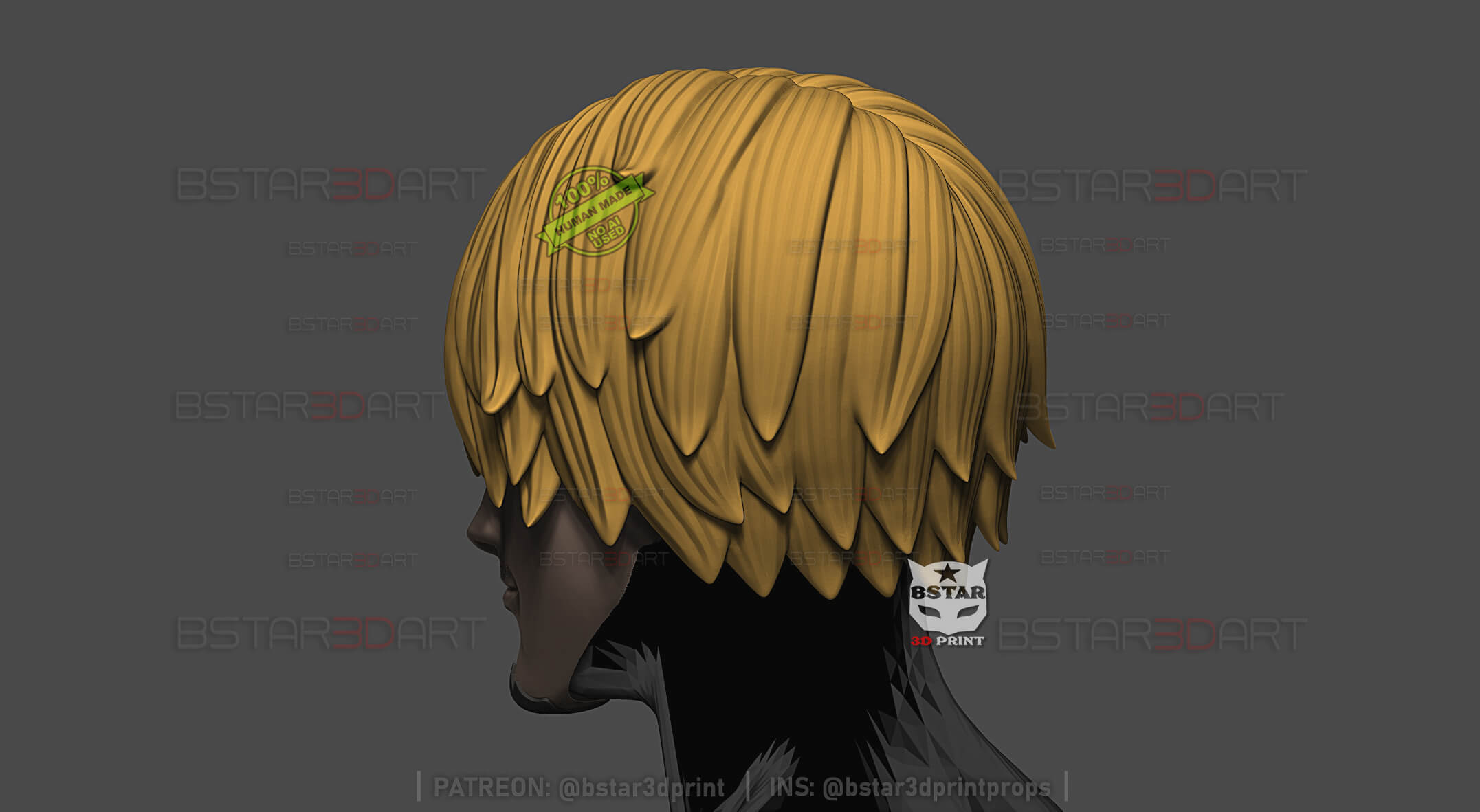 Sanji Head with Hair Wearable - One Piece Anime Cosplay 3D Model