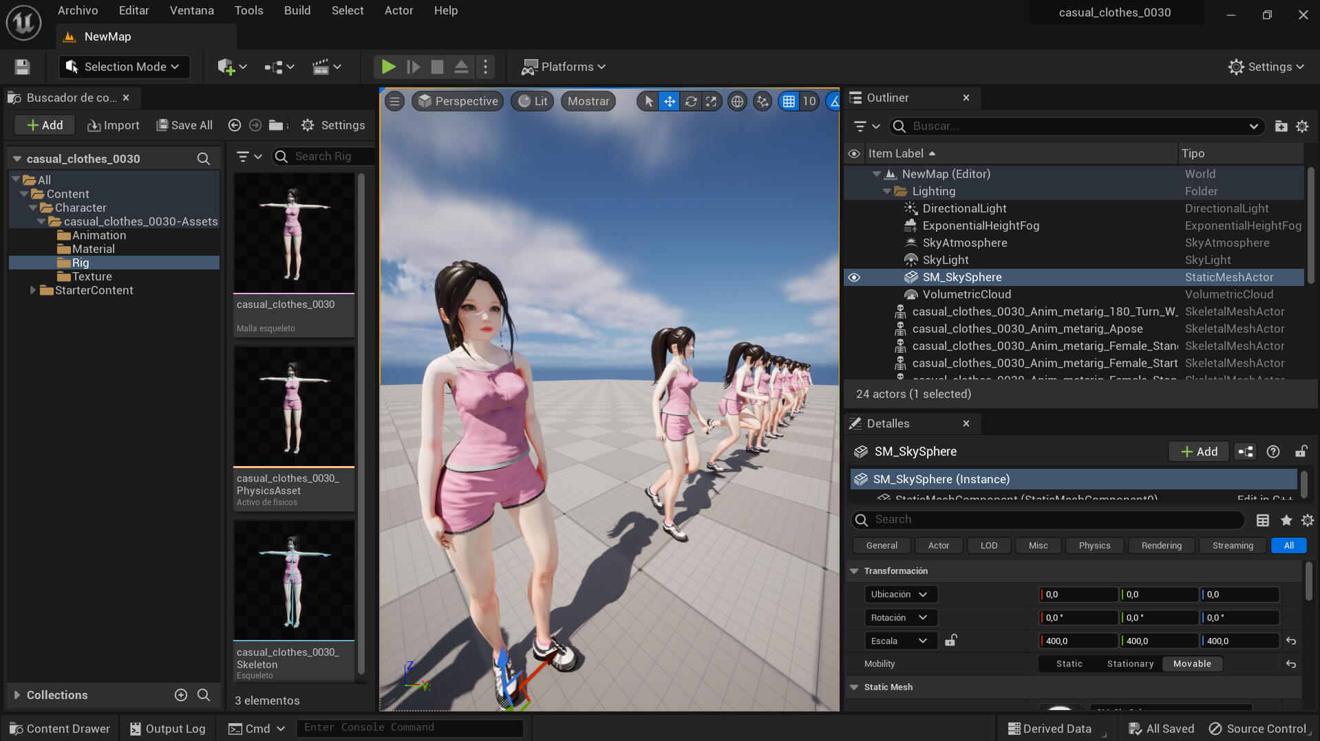 Casual Clothes 0030 - Rig - UE - Unity - Blender - Animated 3D Model
