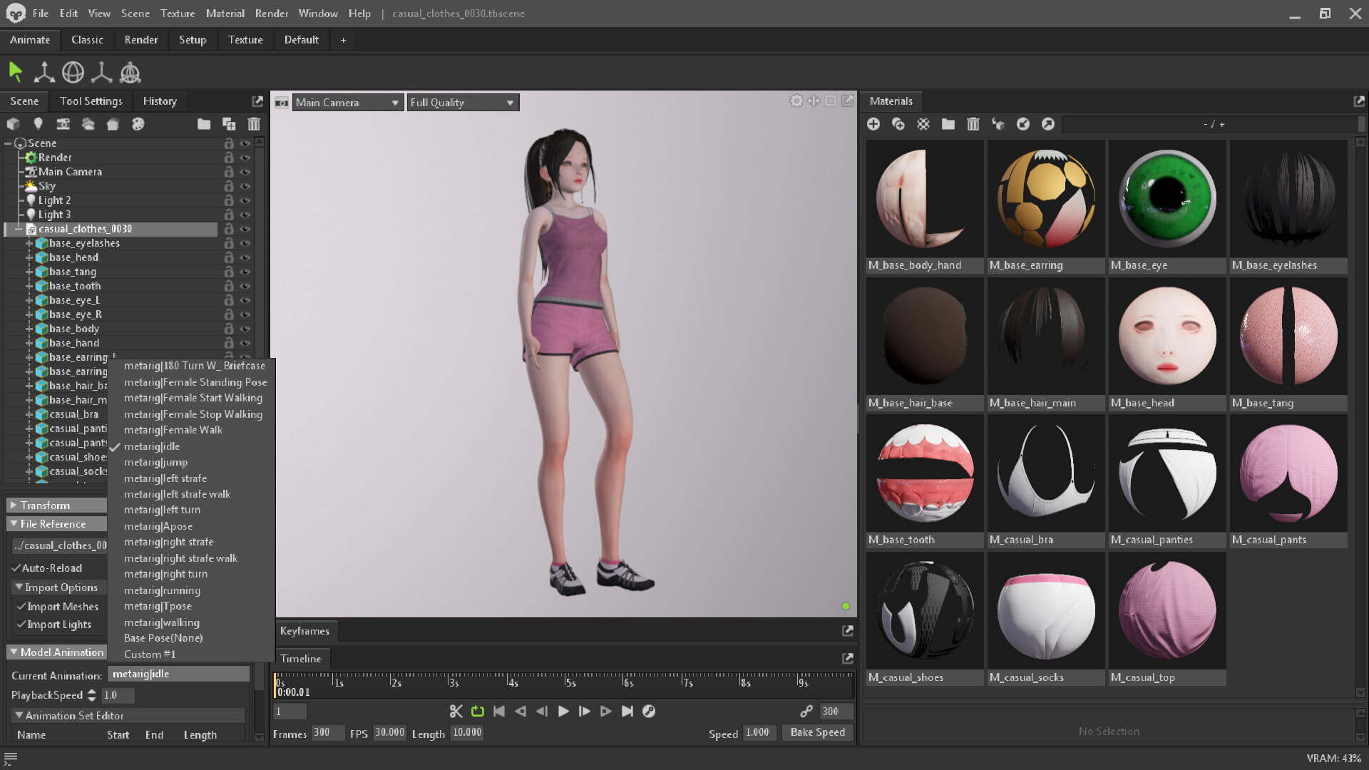 Casual Clothes 0030 - Rig - UE - Unity - Blender - Animated 3D Model