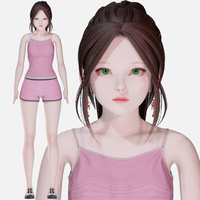 Casual Clothes 0030 - Rig - UE - Unity - Blender - Animated