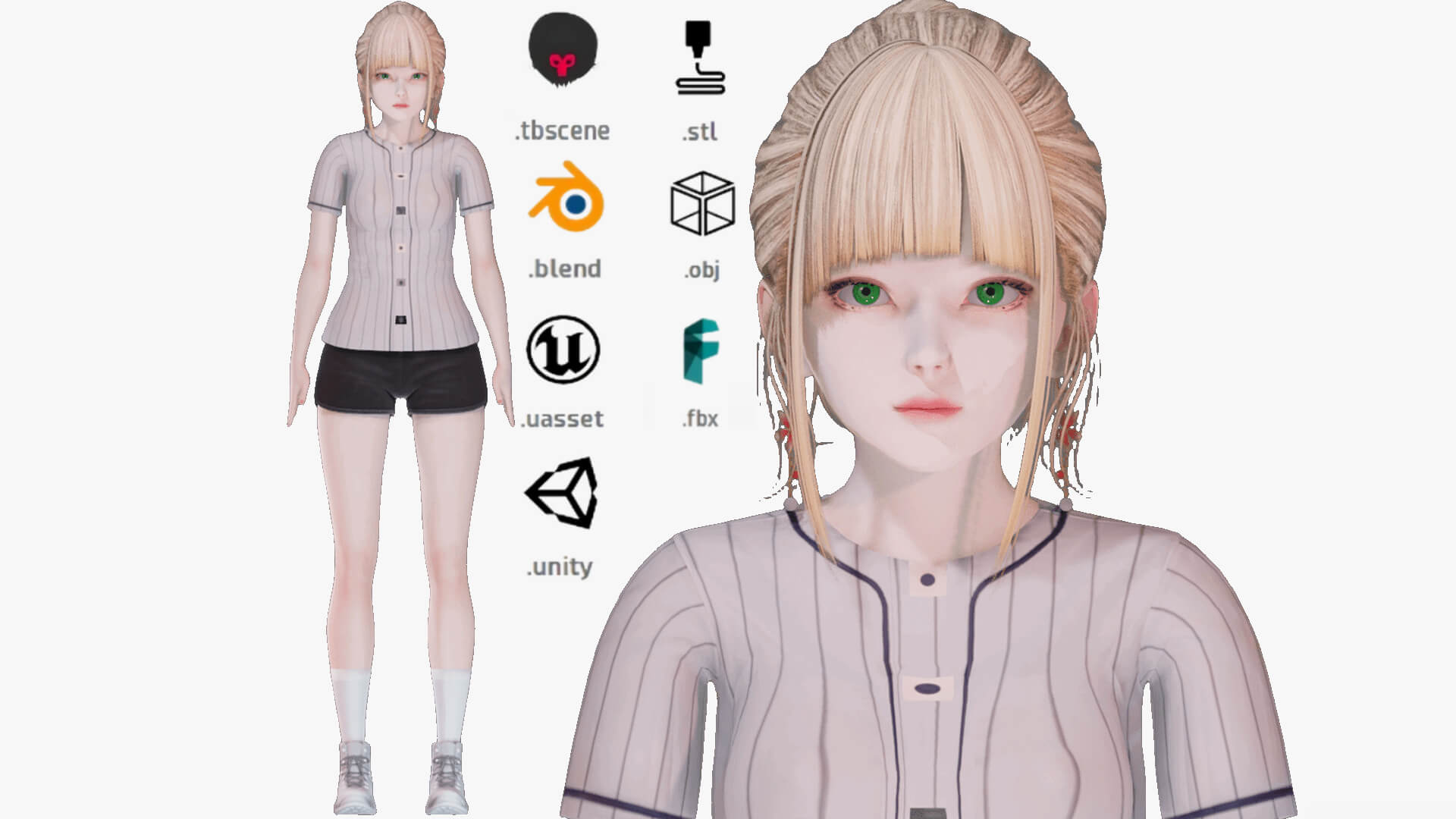 Casual Clothes 0031 - Rig - UE - Unity - Blender - Animated 3D Model