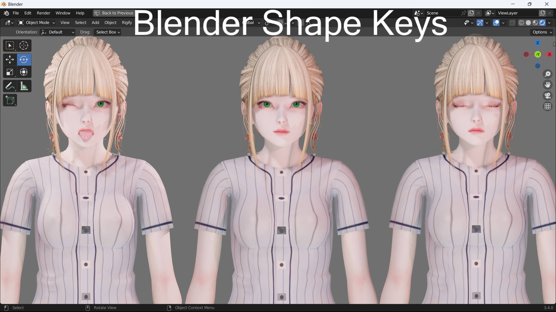 Casual Clothes 0031 - Rig - UE - Unity - Blender - Animated 3D Model