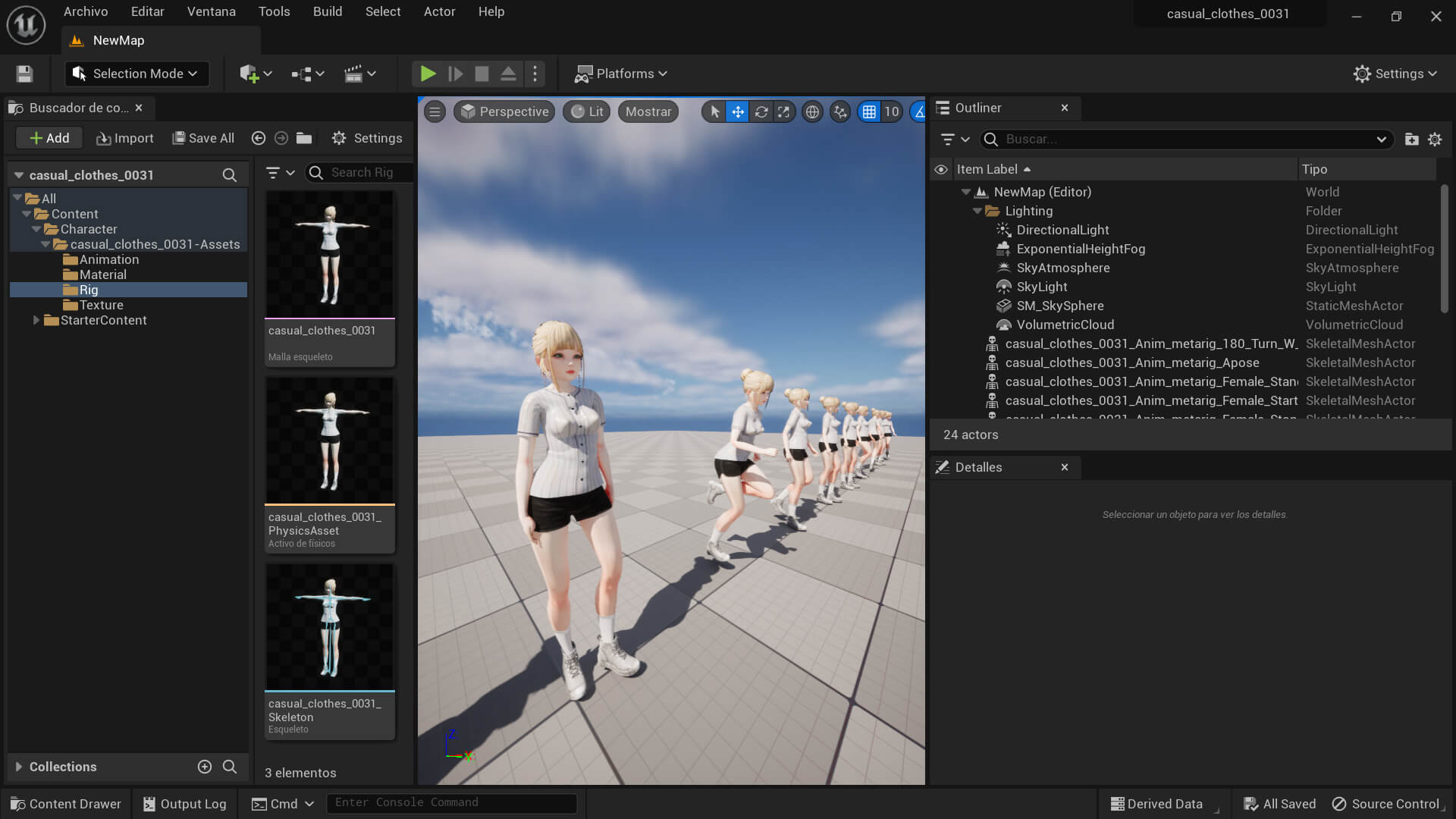 Casual Clothes 0031 - Rig - UE - Unity - Blender - Animated 3D Model