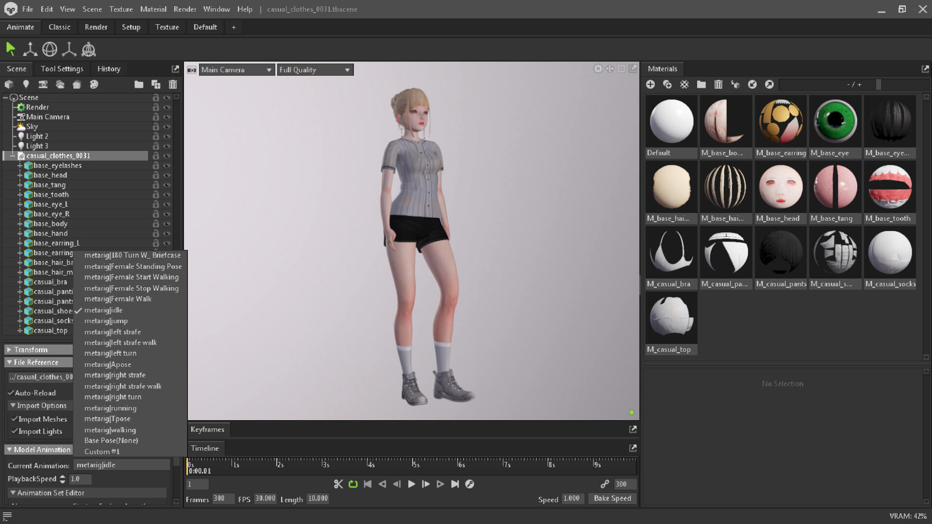 Casual Clothes 0031 - Rig - UE - Unity - Blender - Animated 3D Model