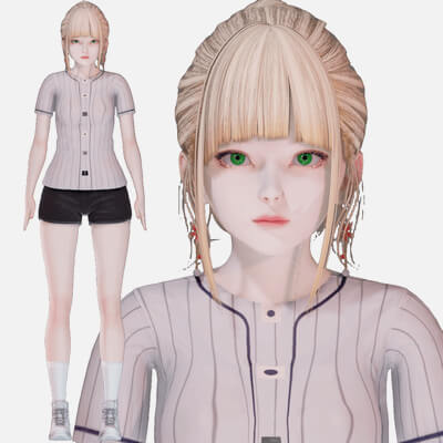 Casual Clothes 0031 - Rig - UE - Unity - Blender - Animated