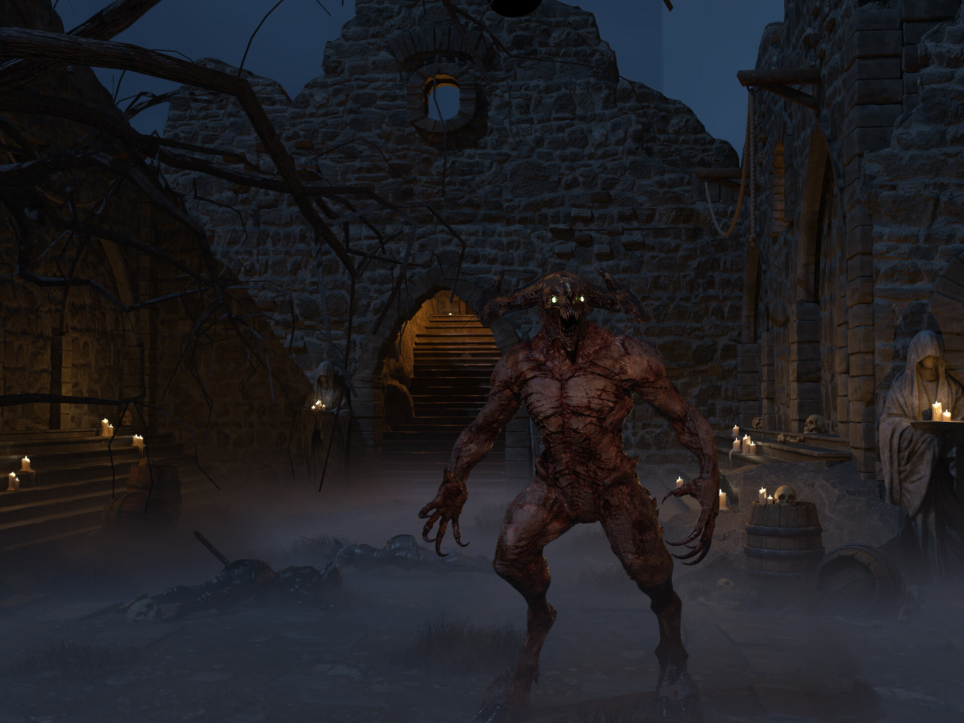 Burratas Realm 3D Render, Digital Artwork by Blue Flame