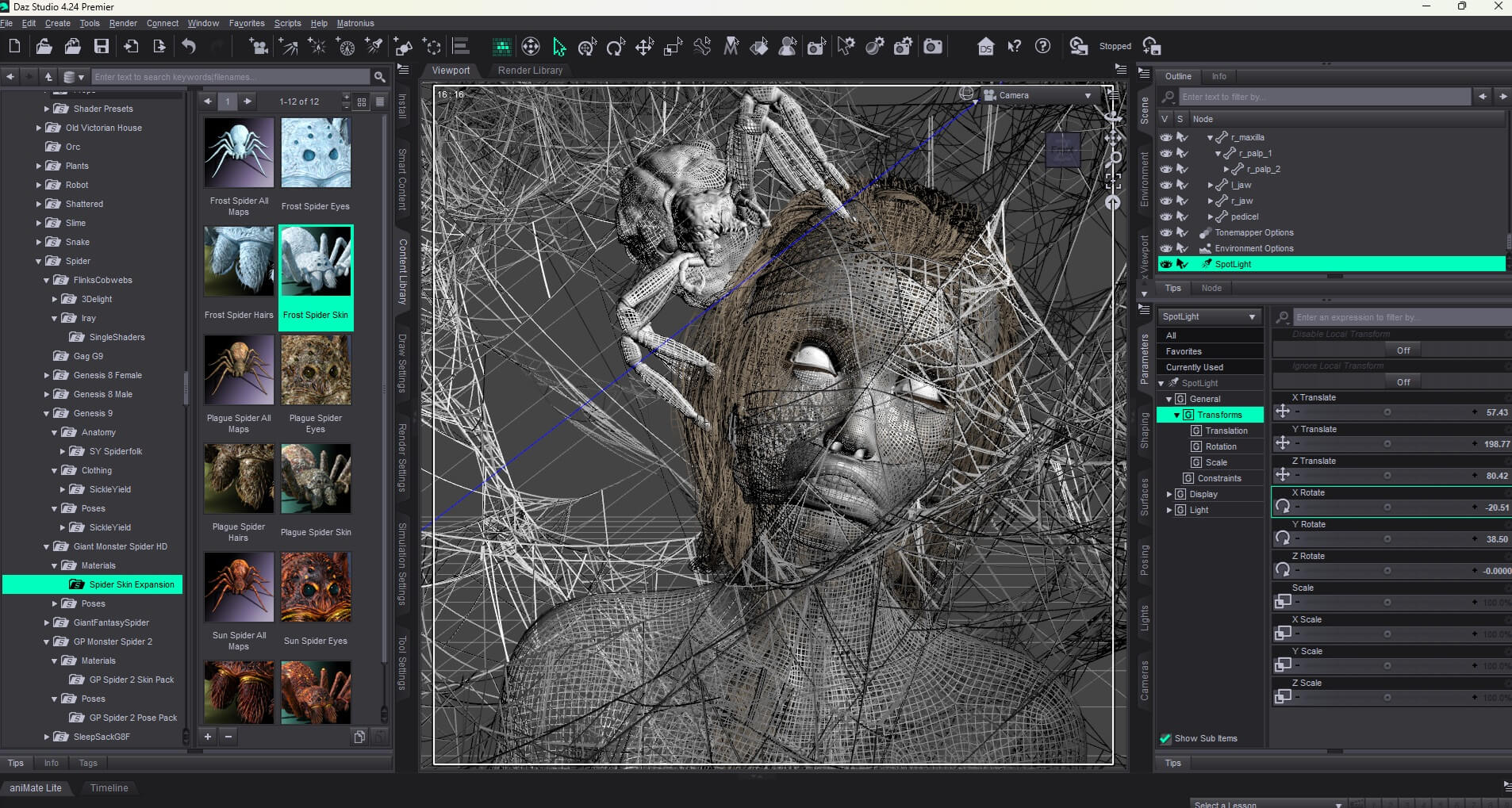 Arachnophobia 3D Render, Digital Artwork by braunmar