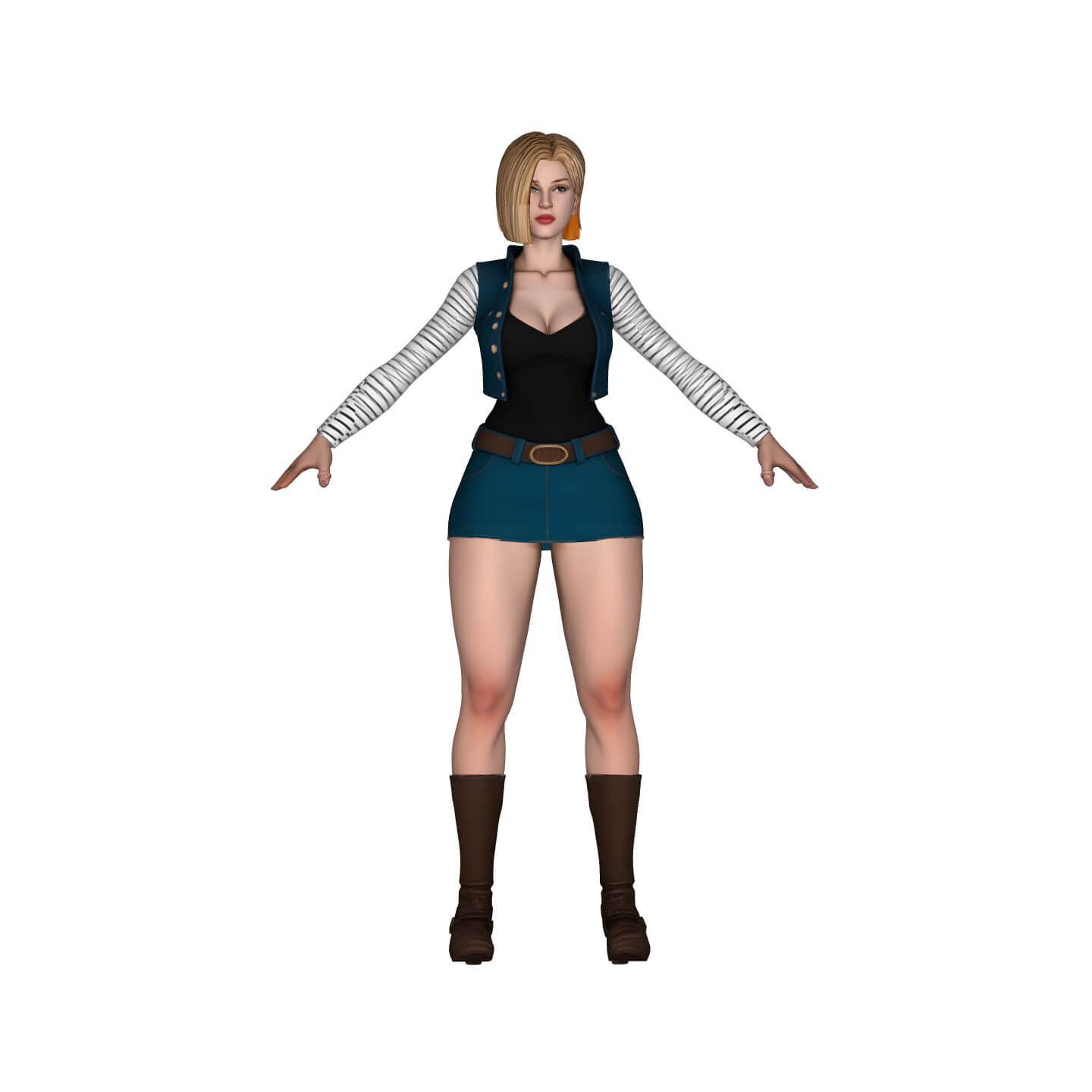 Android 18 &ndash Dragon Ball Inspired 3D Character Model M 3D Model