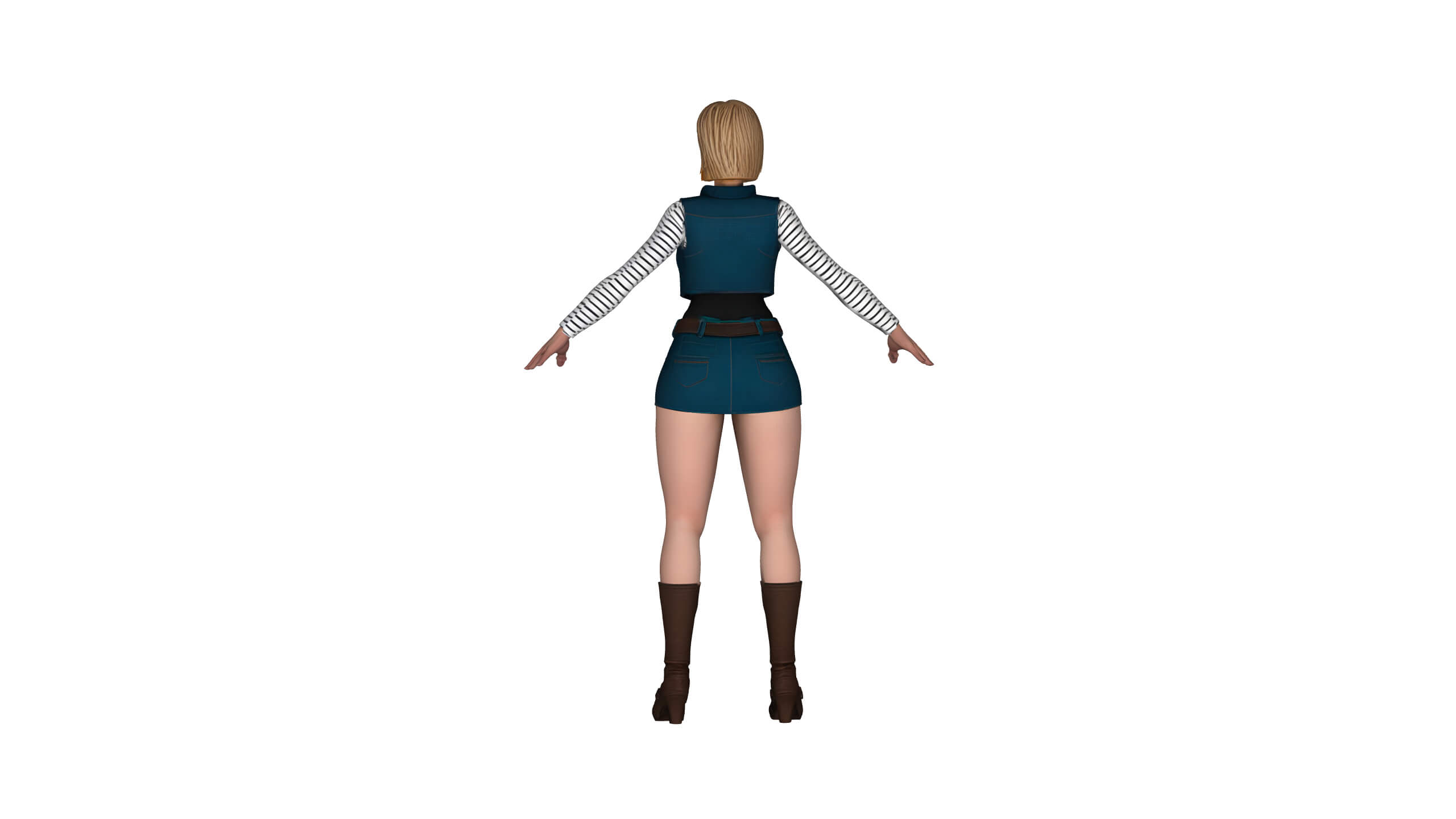 Android 18 &ndash Dragon Ball Inspired 3D Character Model M 3D Model