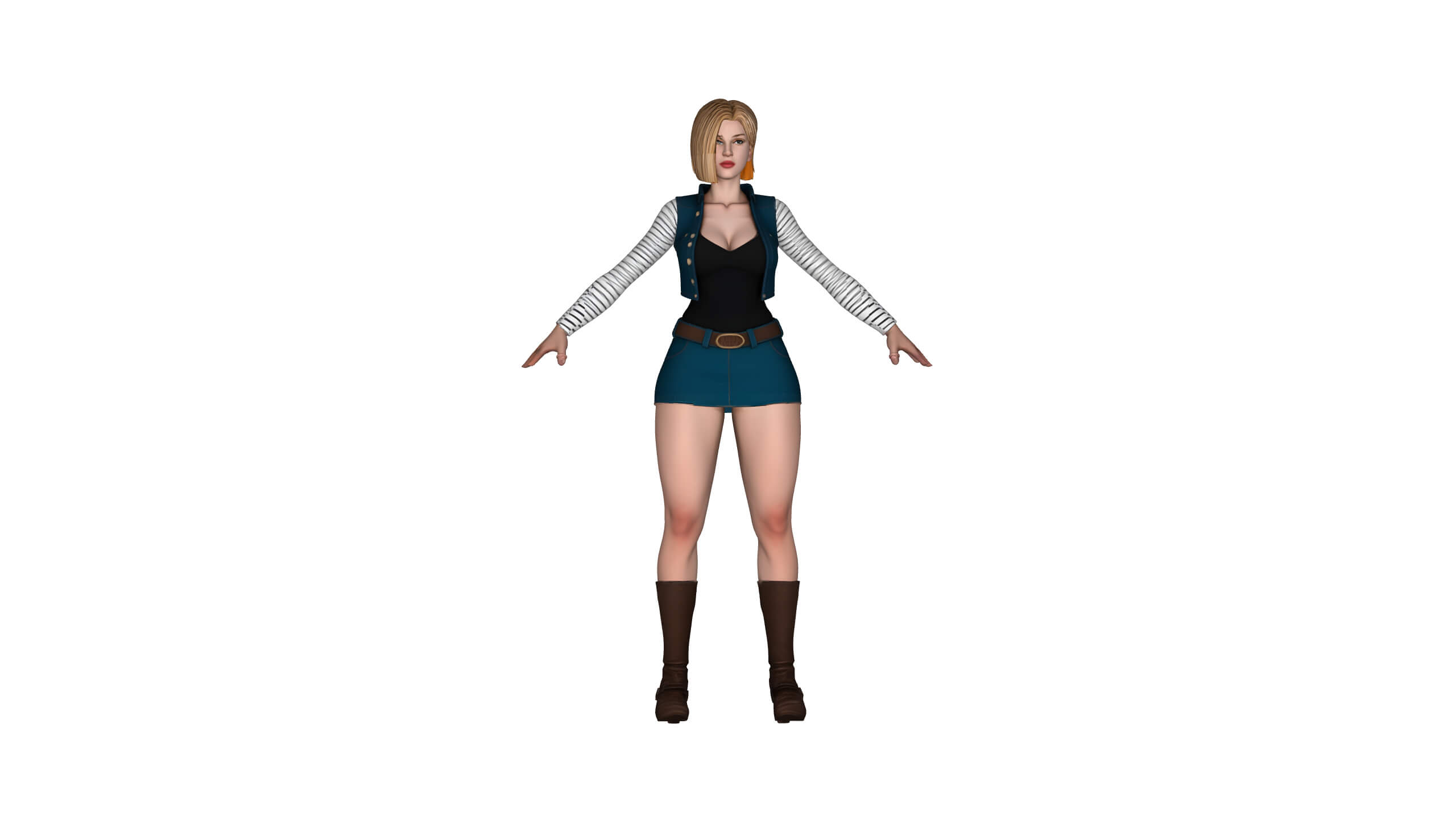Android 18 &ndash Dragon Ball Inspired 3D Character Model M 3D Model