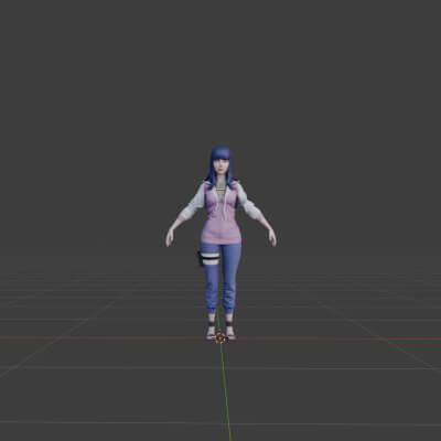 Hinata Hyuga &ndash Naruto 3D Model