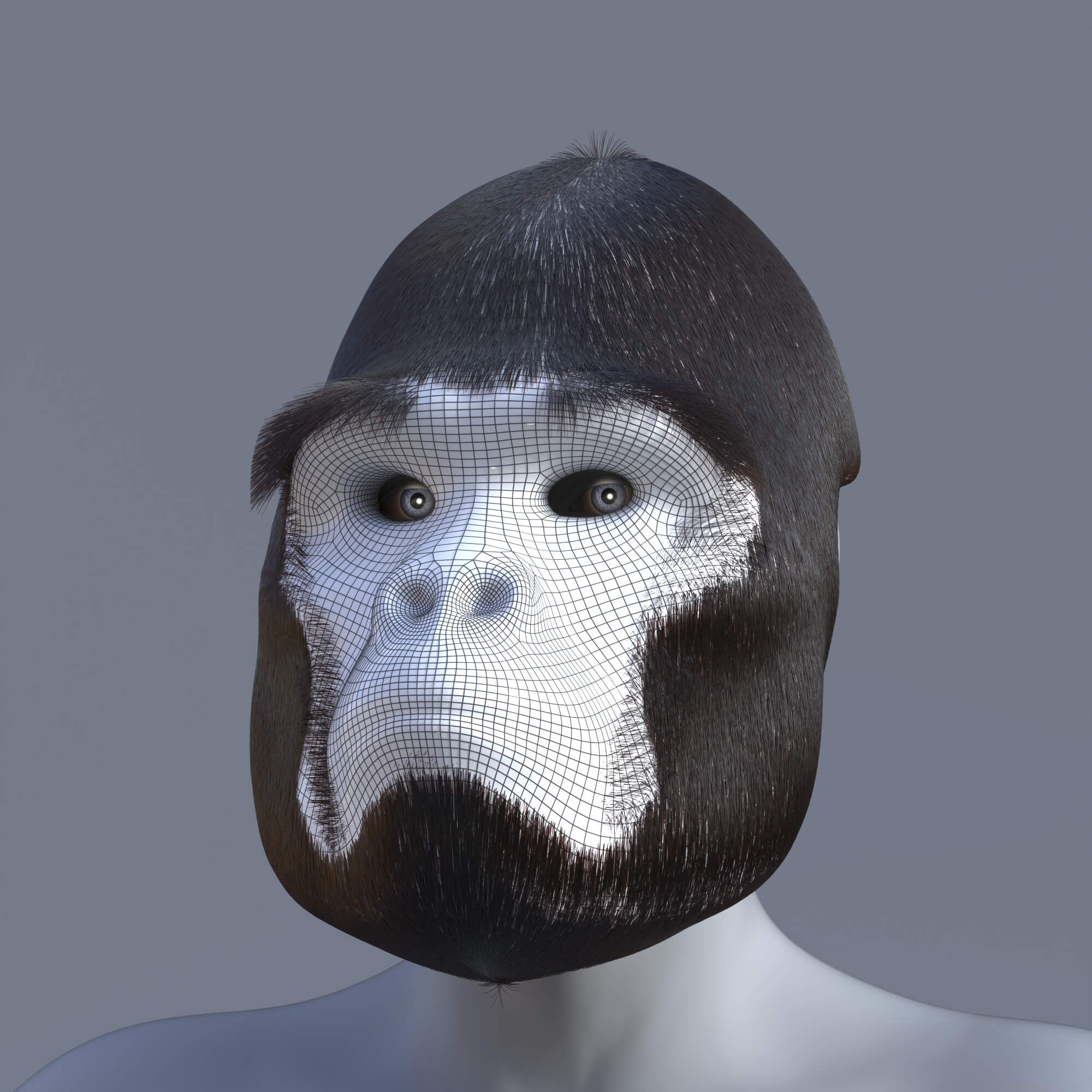 Gorilla Mask for Genesis 8 and 8.1 Male Daz Content