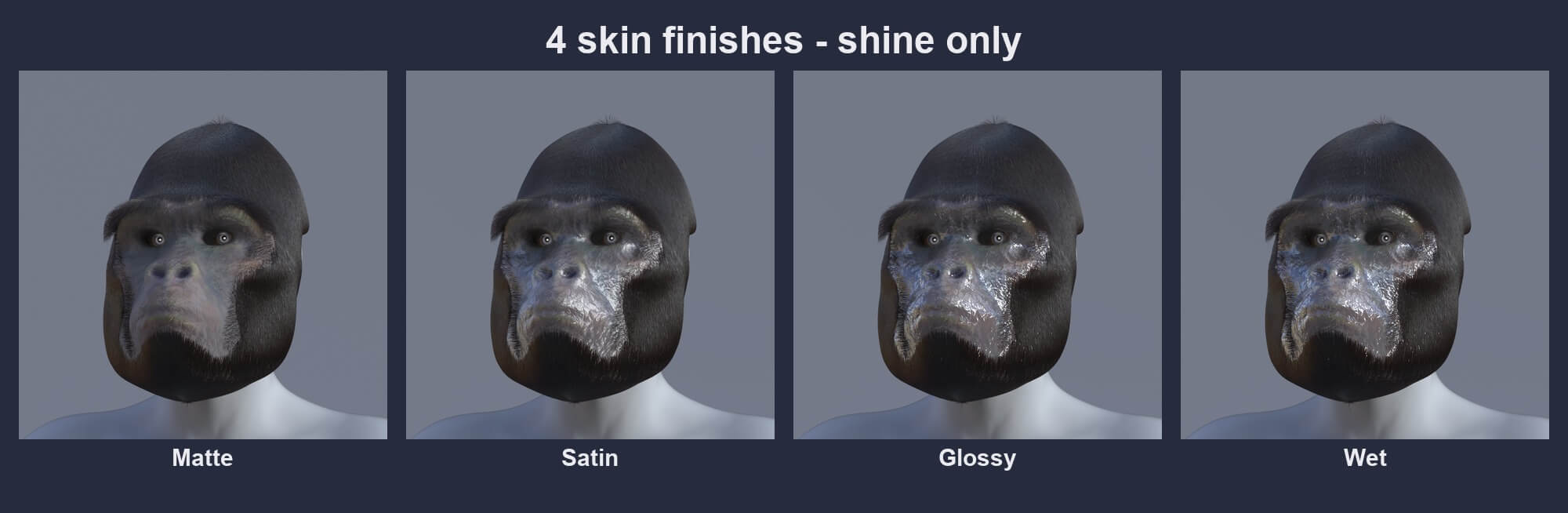 Gorilla Mask for Genesis 8 and 8.1 Male Daz Content
