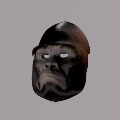 Gorilla Mask for Genesis 8 and 8.1 Male