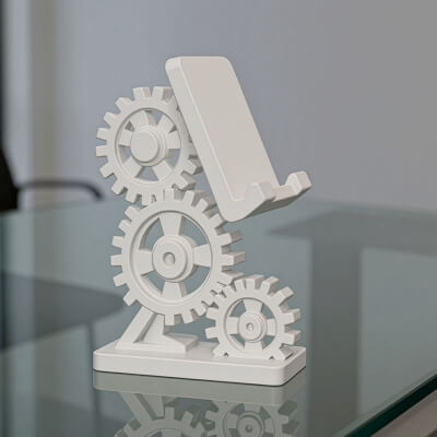 Gear Phone Stand 3D Printable 3D Print Model