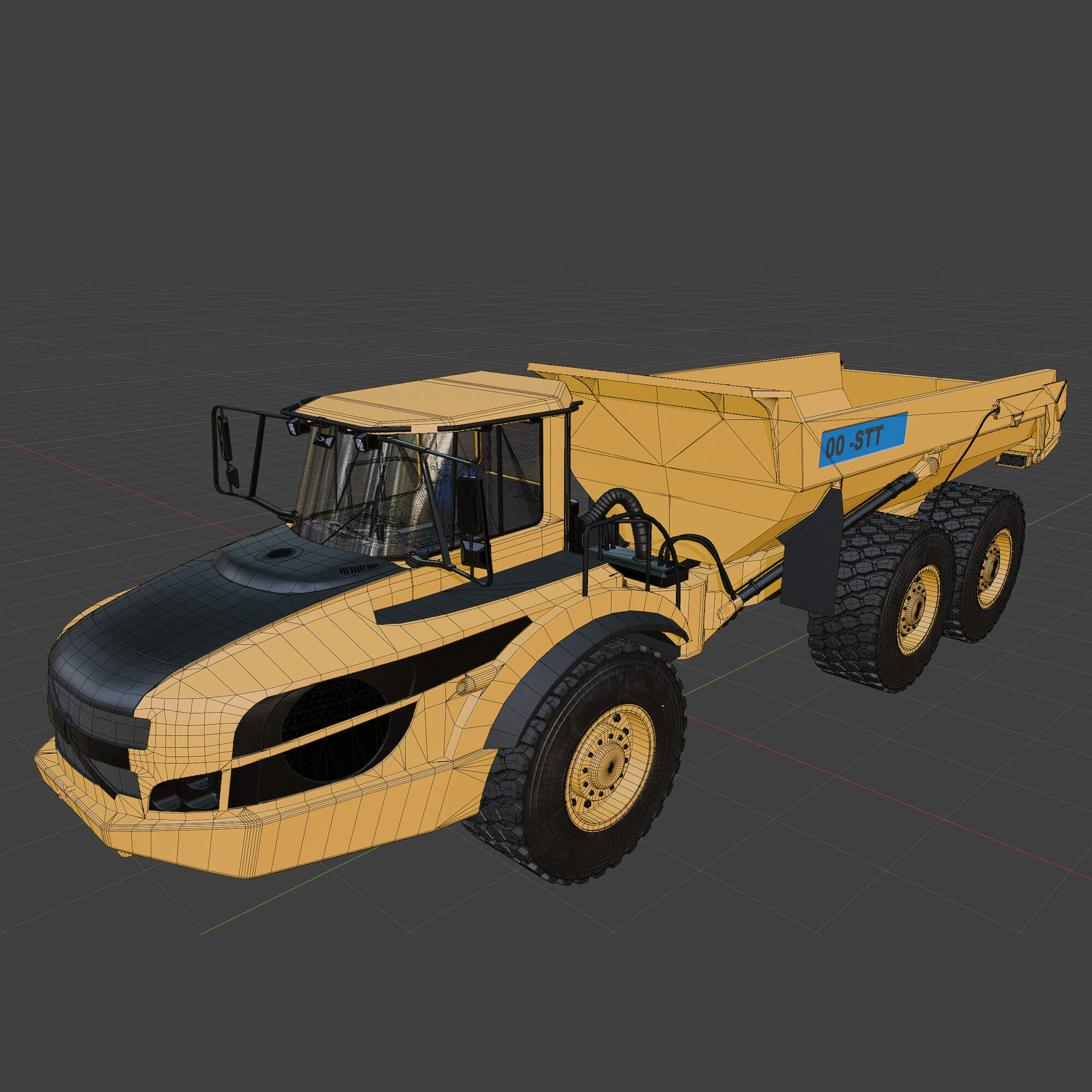 DirtMaster Dump Truck 3D Model