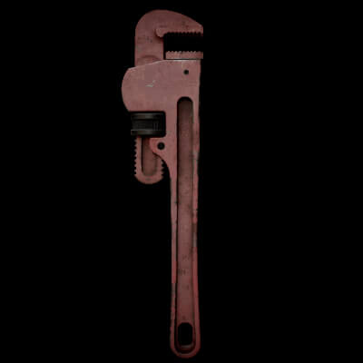 Low Poly Pipe Wrench