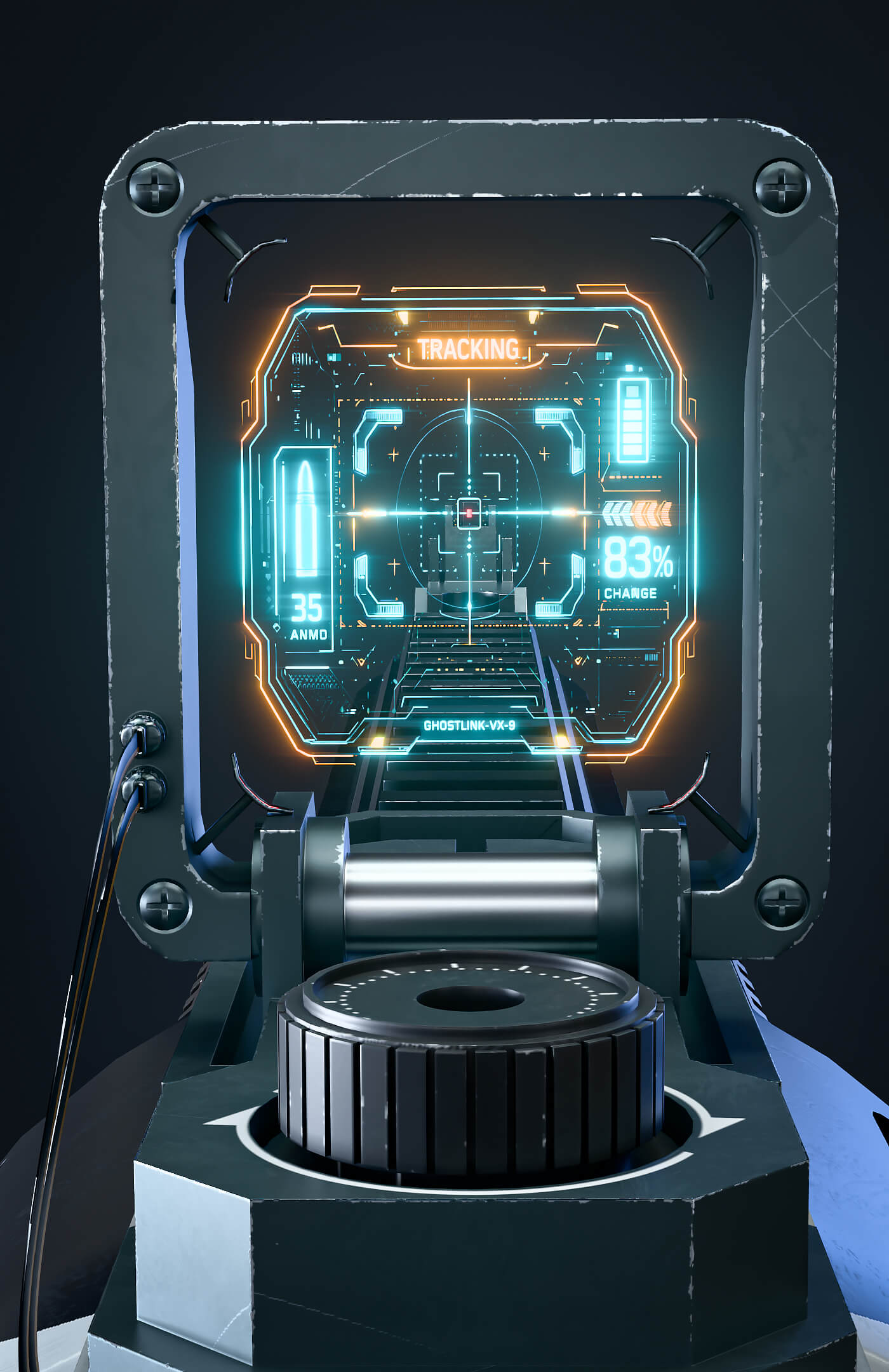 Sci-Fi Gun &ndash Game-Ready Futuristic Pistol 3D Model 3D Model