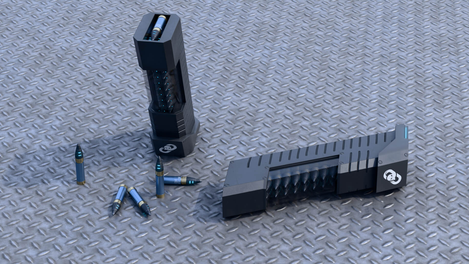 Sci-Fi Gun &ndash Game-Ready Futuristic Pistol 3D Model 3D Model