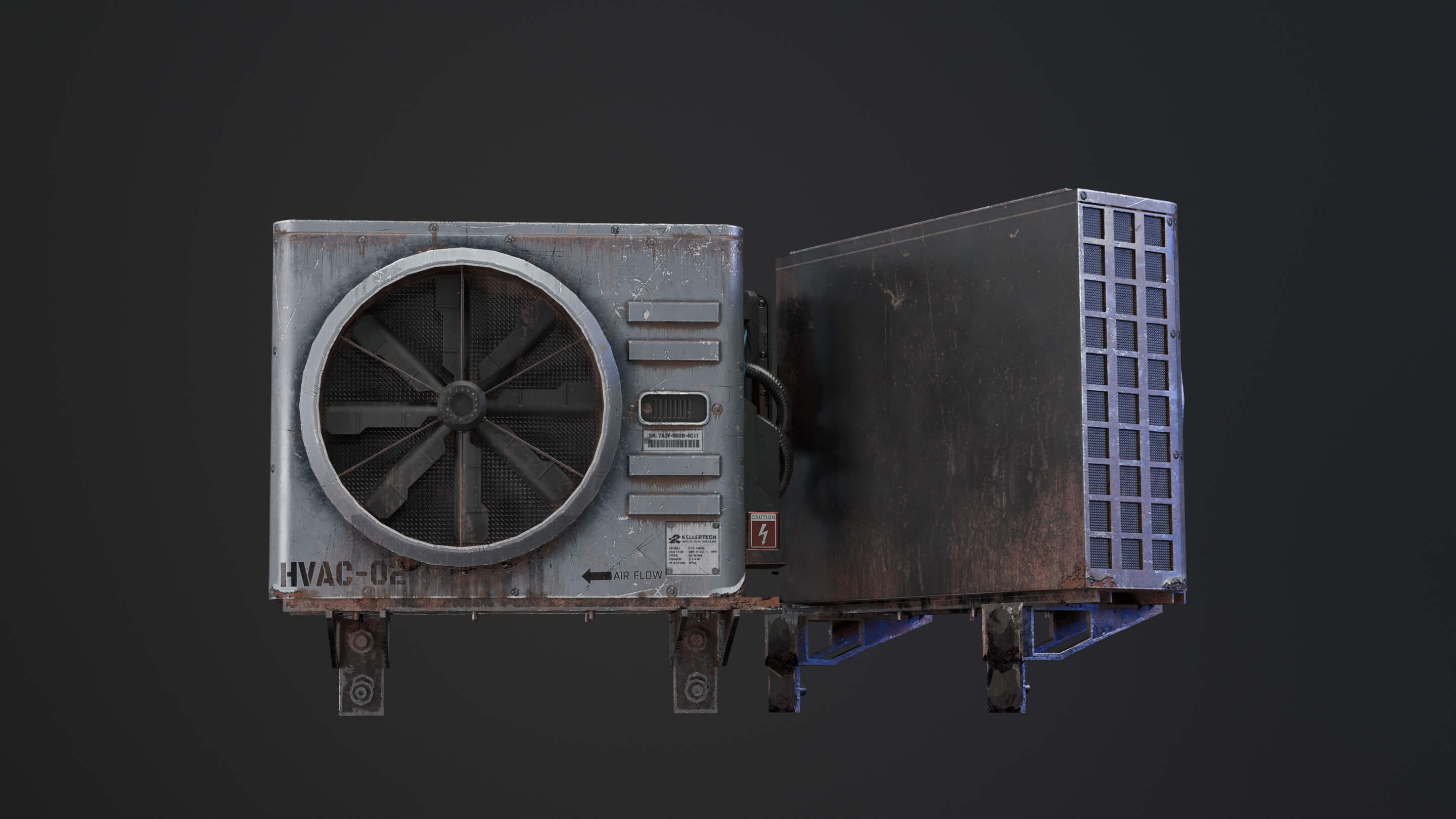 Air Conditioner Wall Mounted Pack - 7 Pieces 3D Model