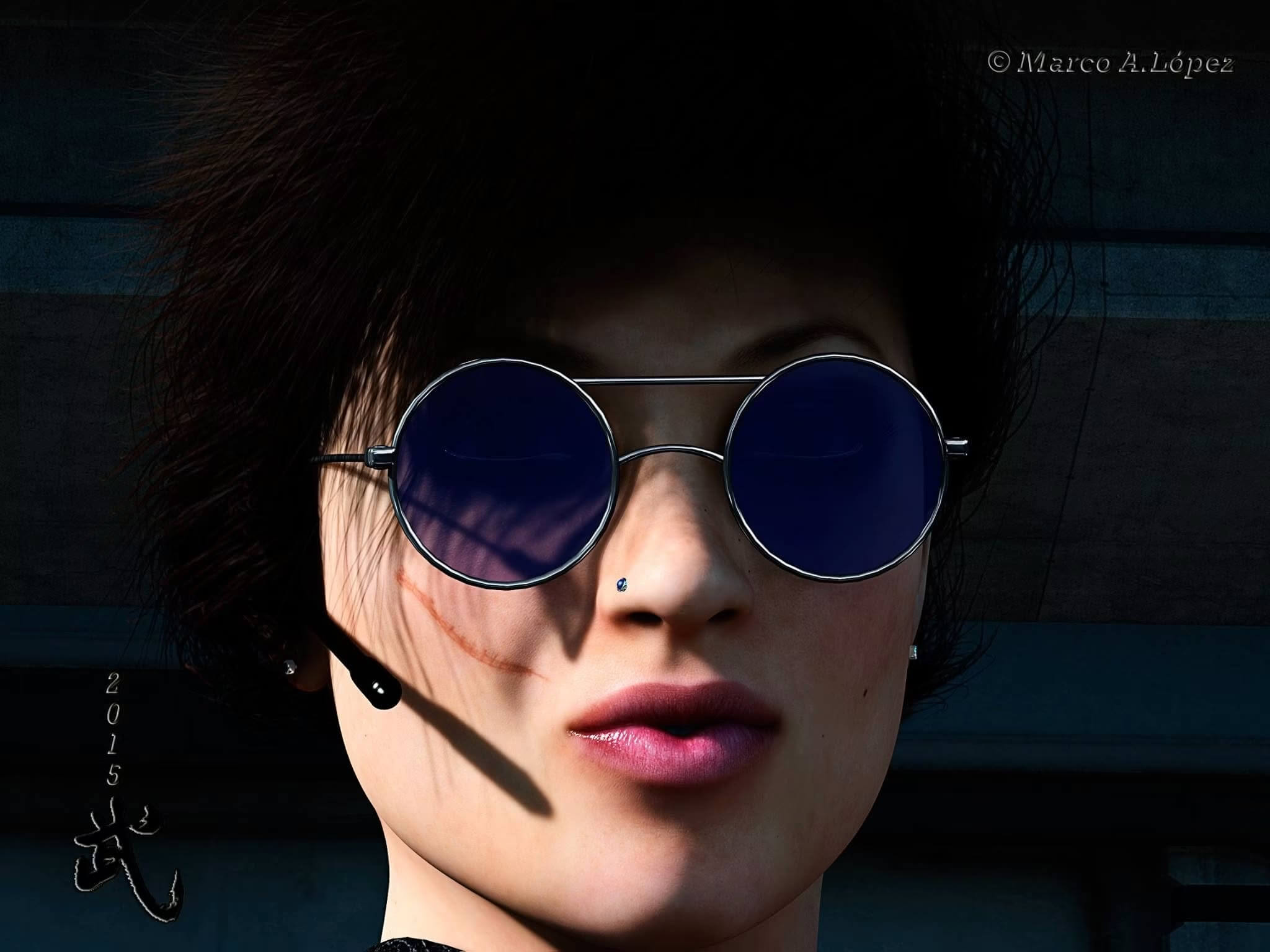 Esther Scar V4 Science Fiction 3D Render, Digital Artwork by bu_es