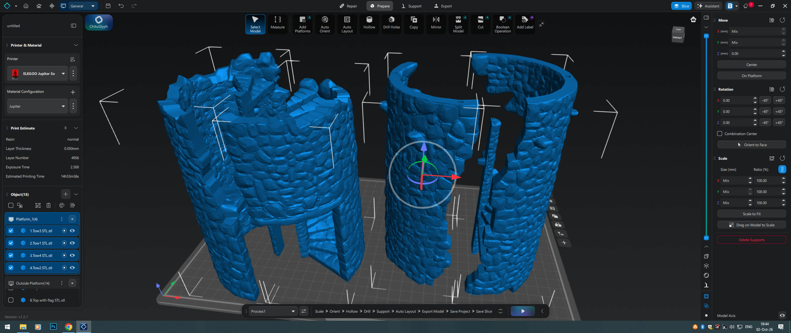 Dragon Skeleton Dice Tower 3D Model