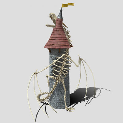 Dragon Skeleton Watch Tower