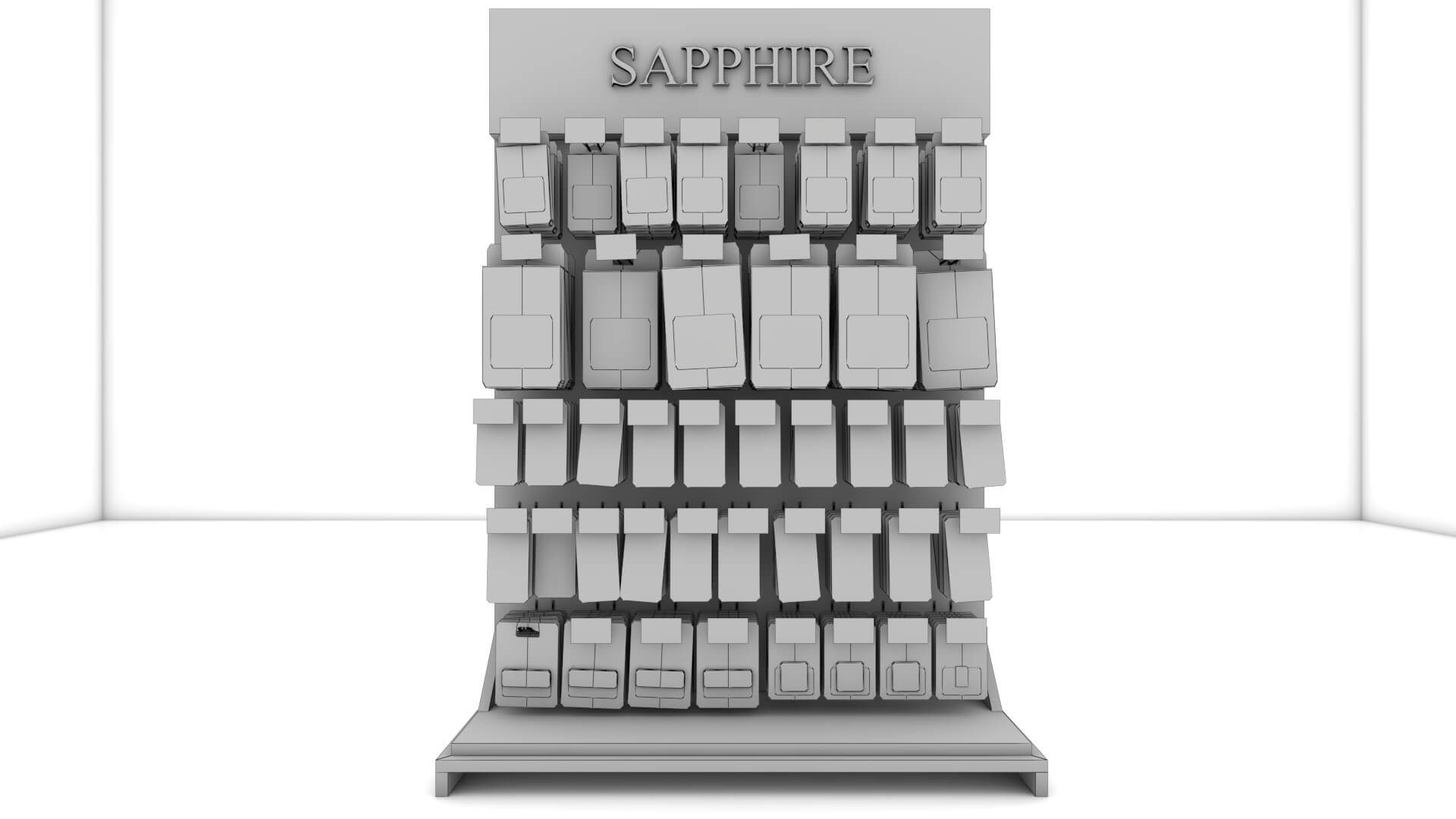 Mobile Accessories Display Rack Retail Stand 3d Model 3D Model