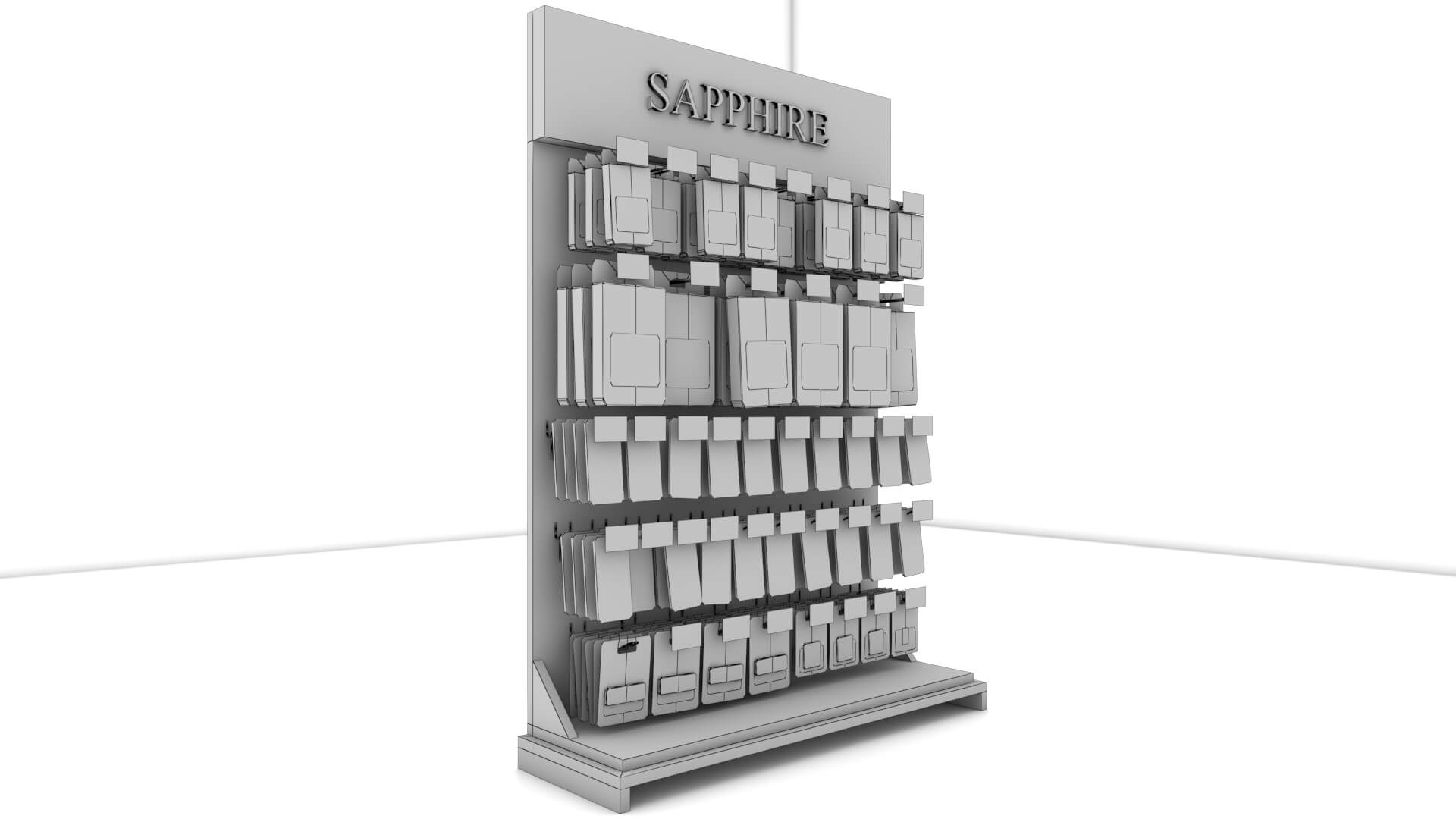 Mobile Accessories Display Rack Retail Stand 3d Model 3D Model
