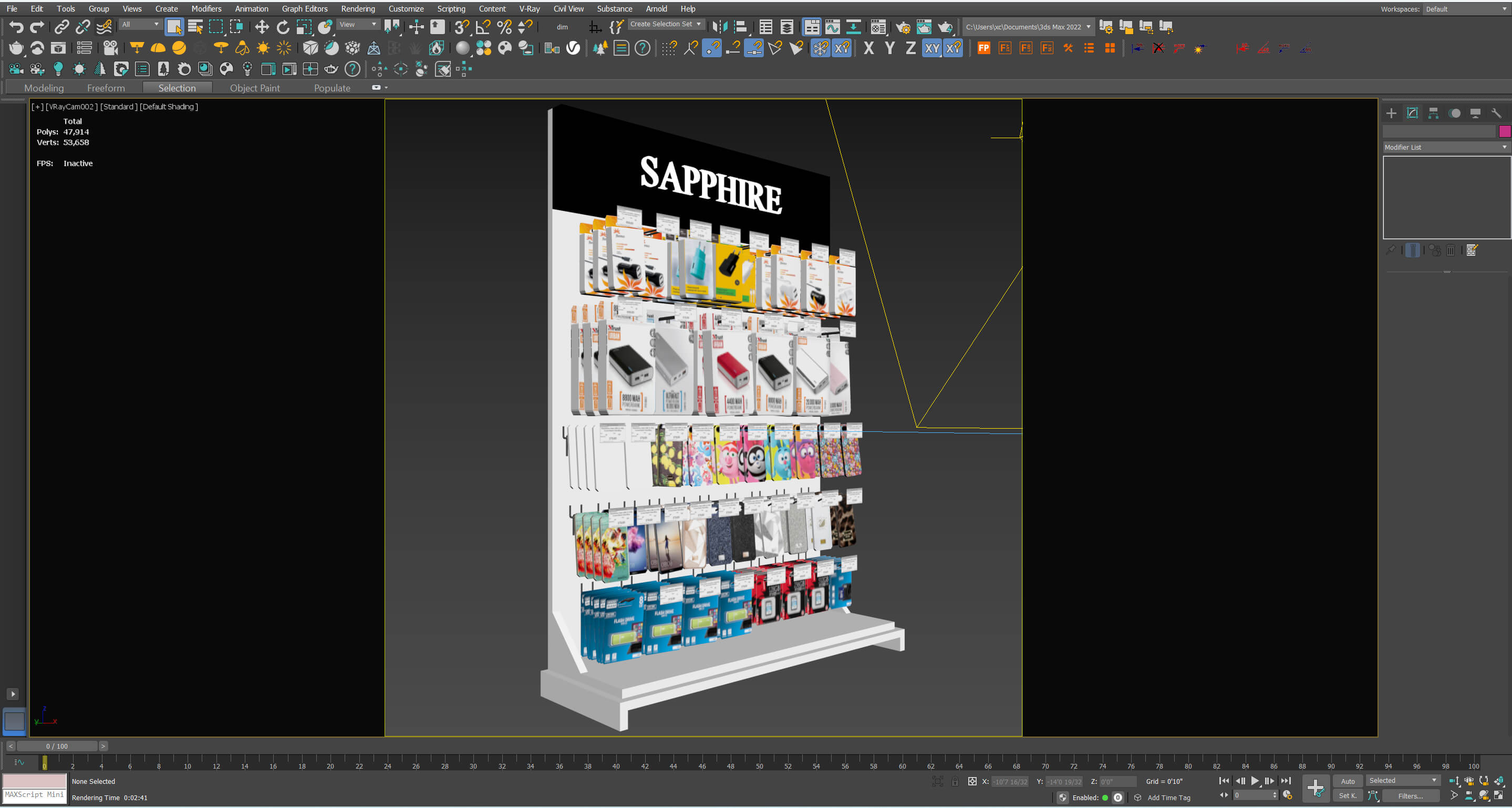 Mobile Accessories Display Rack Retail Stand 3d Model 3D Model