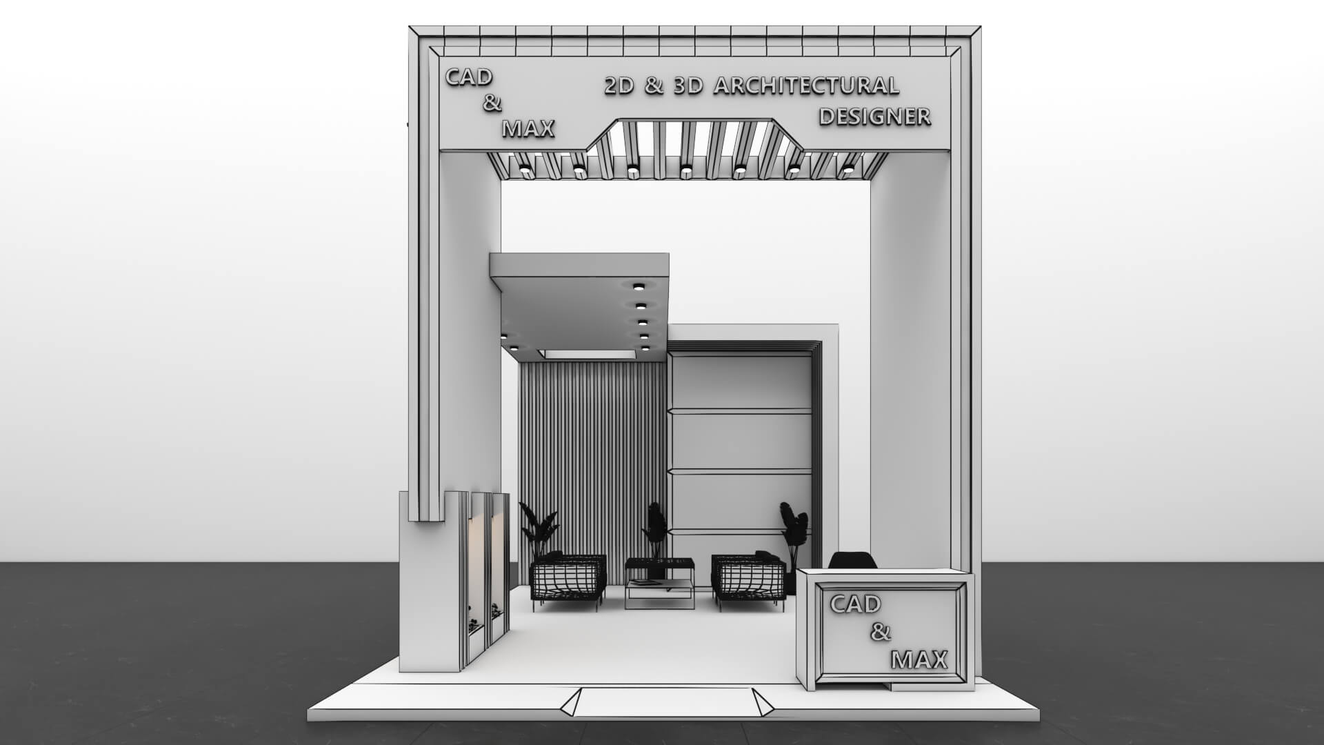 Modern Exhibition Stall and Luxury Trade Show Booth 3D Model 3D Model