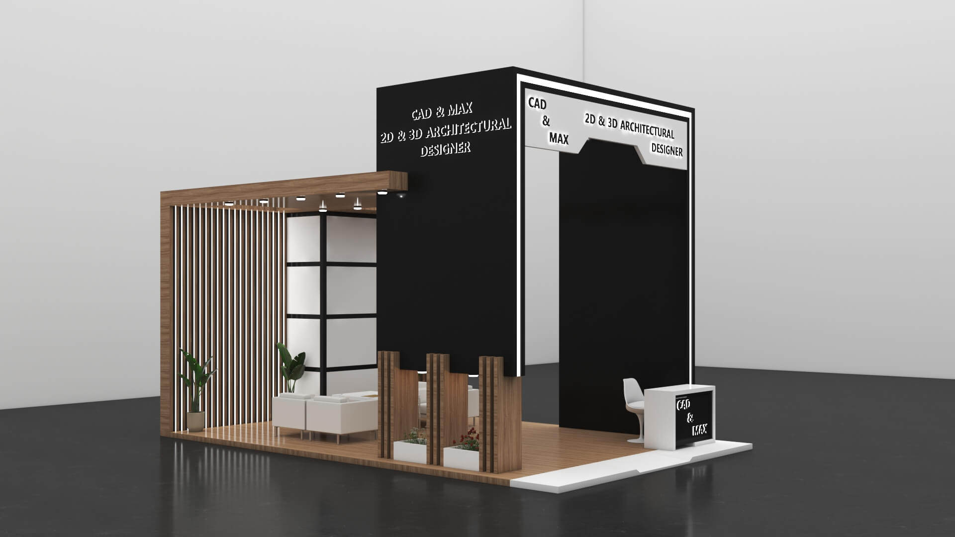 Modern Exhibition Stall and Luxury Trade Show Booth 3D Model 3D Model