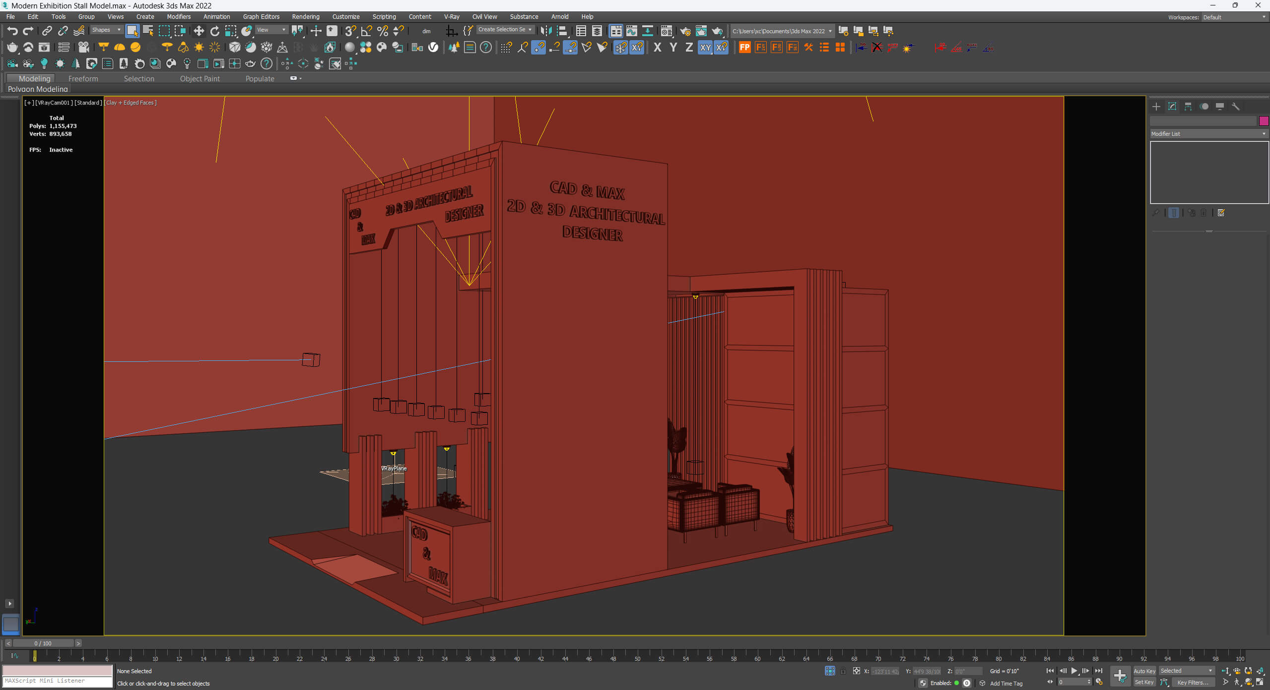 Modern Exhibition Stall and Luxury Trade Show Booth 3D Model 3D Model