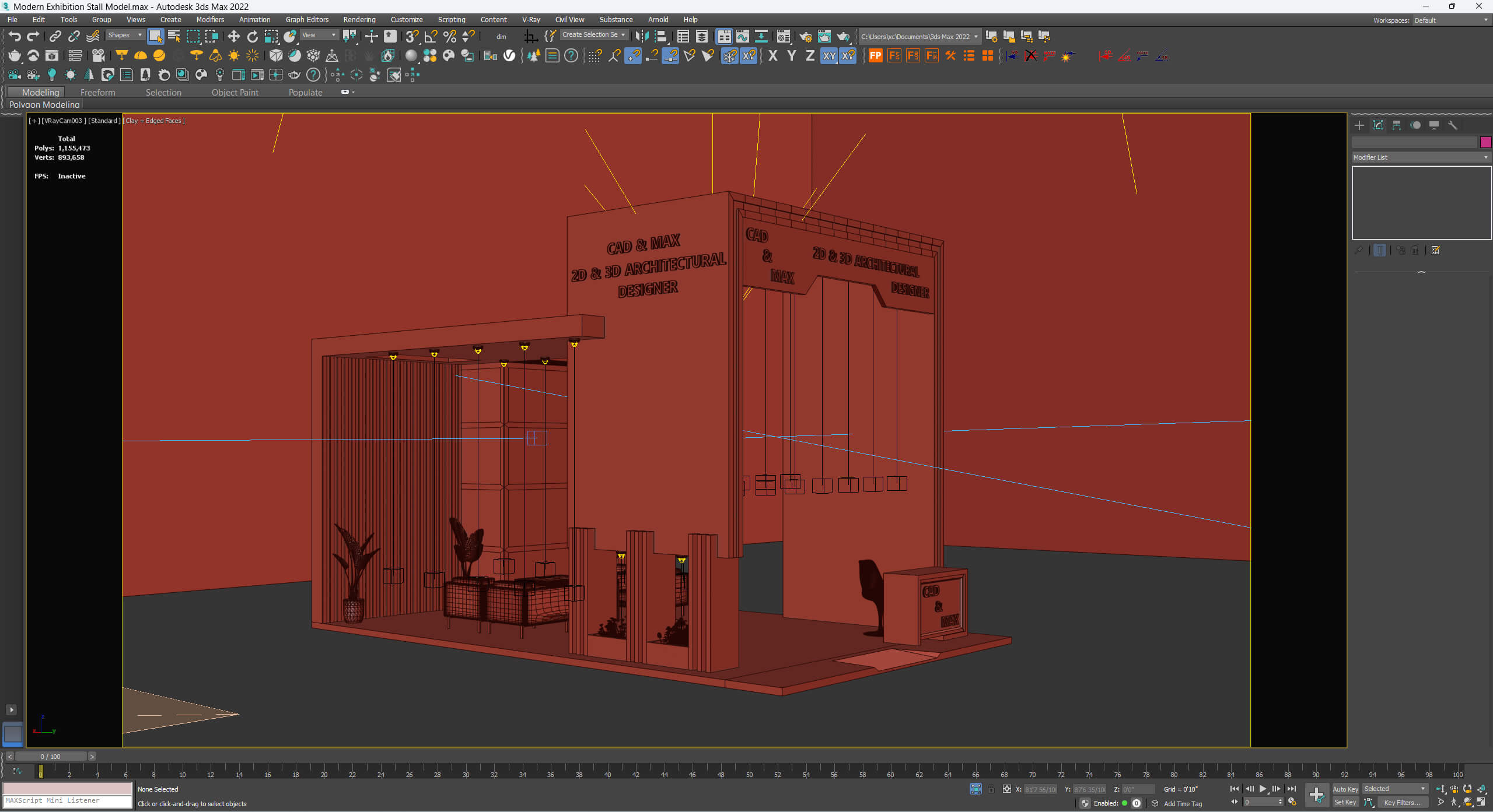 Modern Exhibition Stall and Luxury Trade Show Booth 3D Model 3D Model