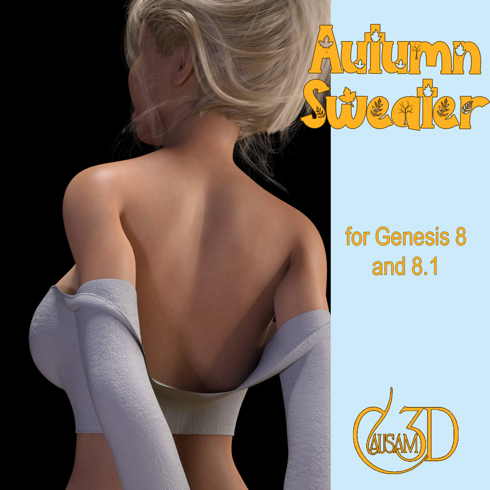 Autumn Crop Top Sweater for Genesis 8 and 8.1 Female Daz Content