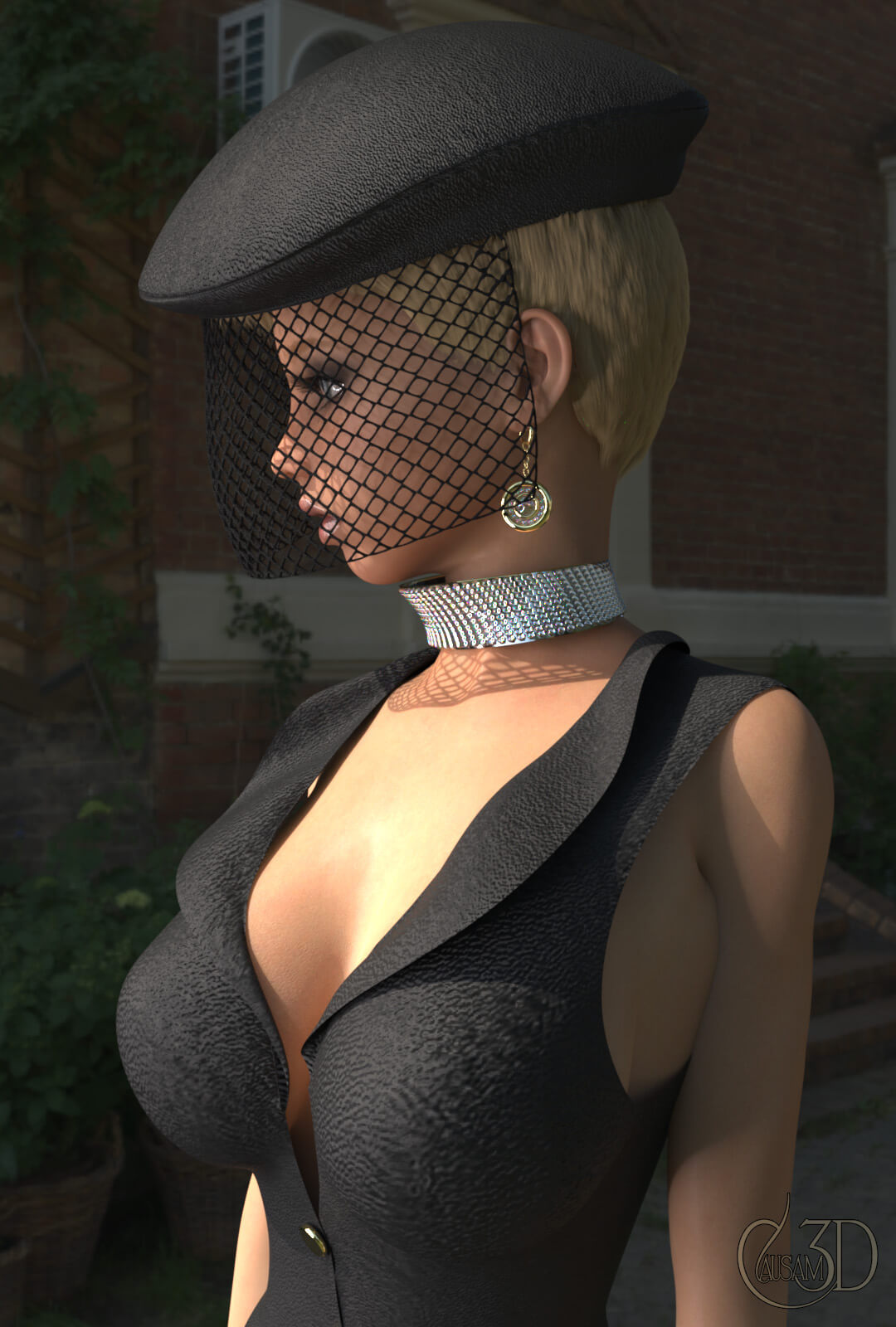 Grieving Widow 3D Render, Digital Artwork by Causam3D