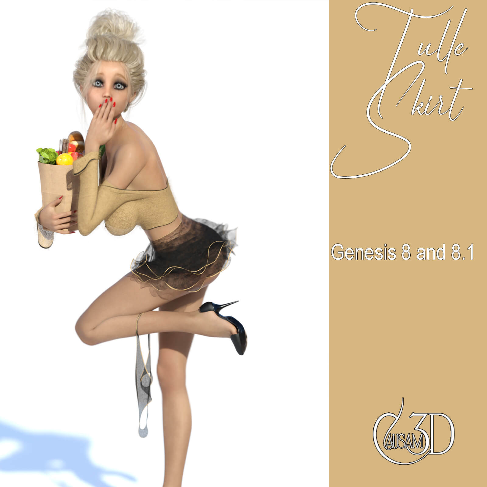 Tulle Skirt for Genesis 8 and 8.1 Female Daz Content