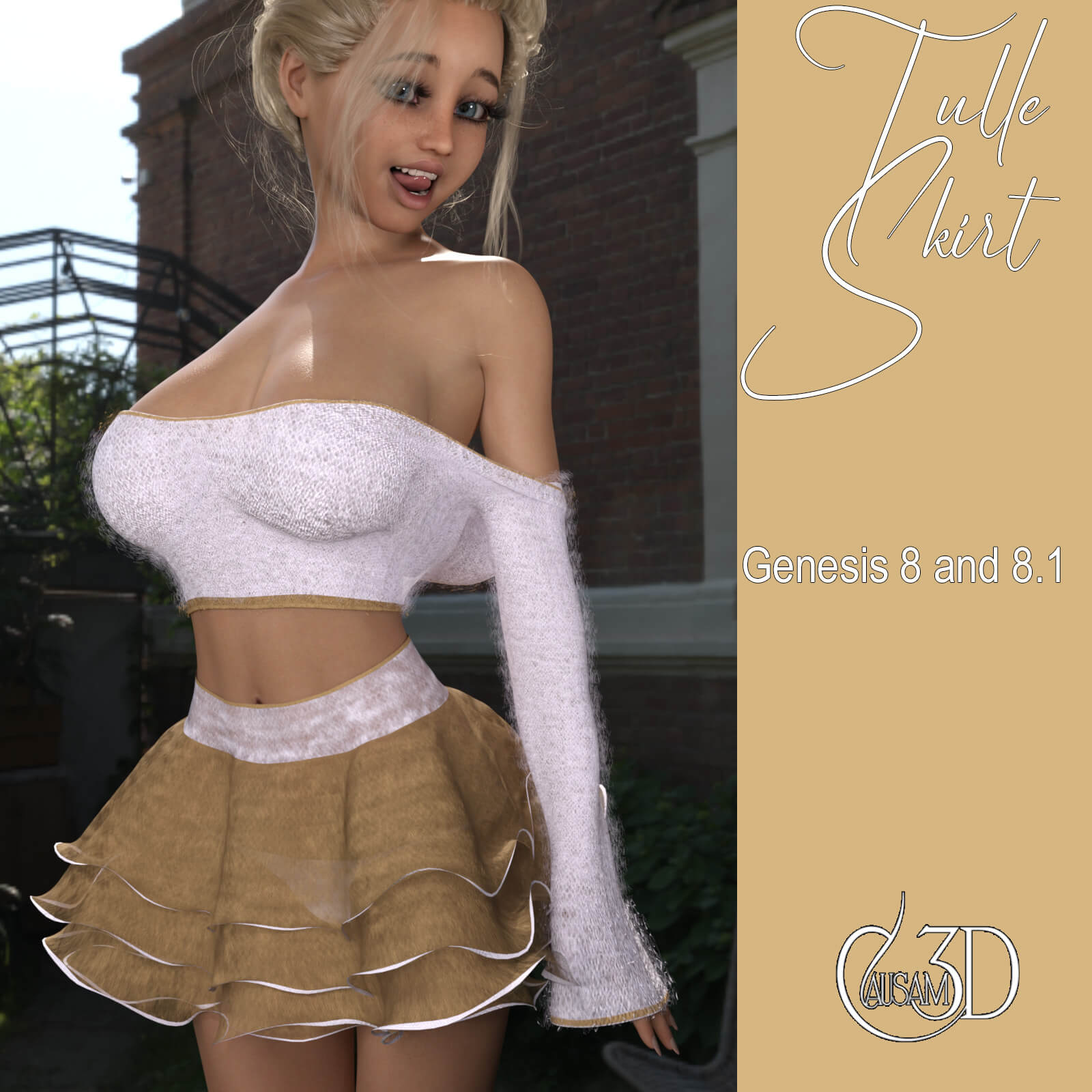 Tulle Skirt for Genesis 8 and 8.1 Female Daz Content
