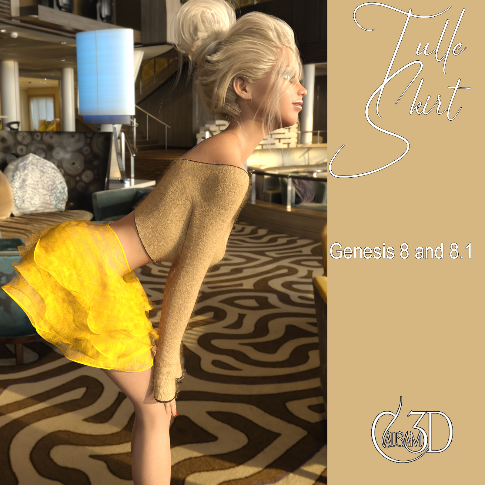 Tulle Skirt for Genesis 8 and 8.1 Female Daz Content
