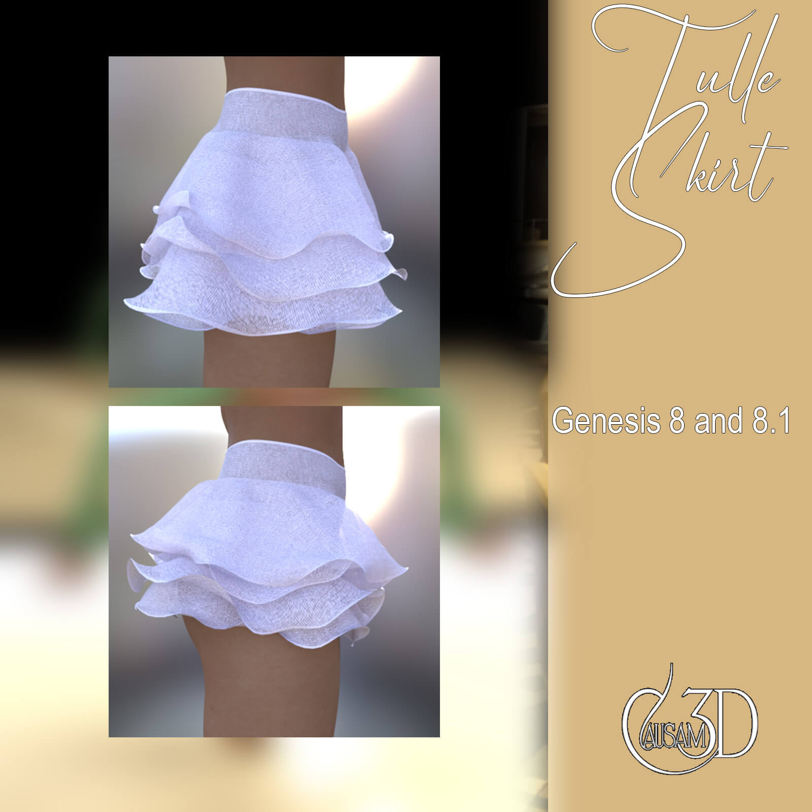 Tulle Skirt for Genesis 8 and 8.1 Female Daz Content