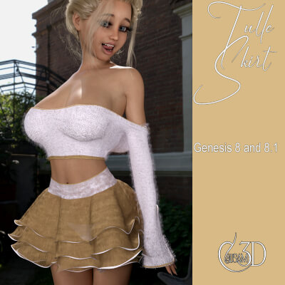 Tulle Skirt for Genesis 8 and 8.1 Female