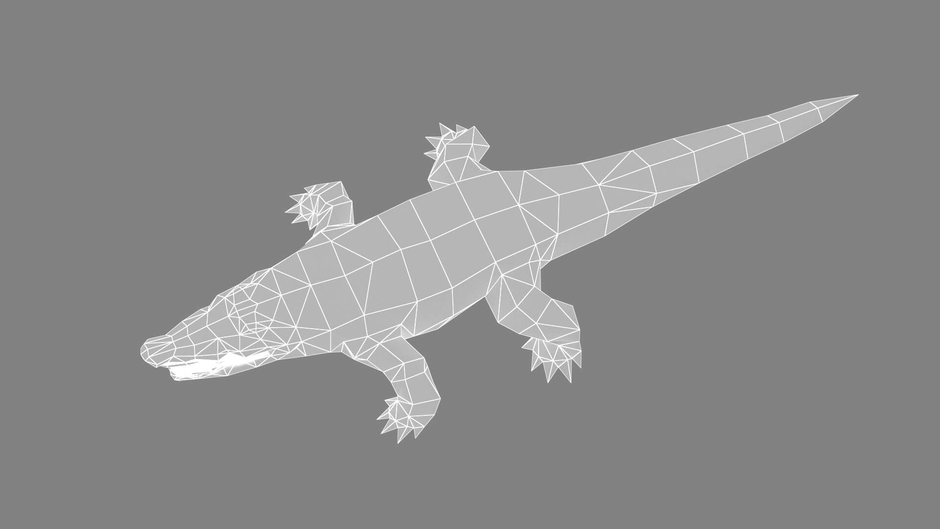 Animated Alligator Crocodile 3D Model