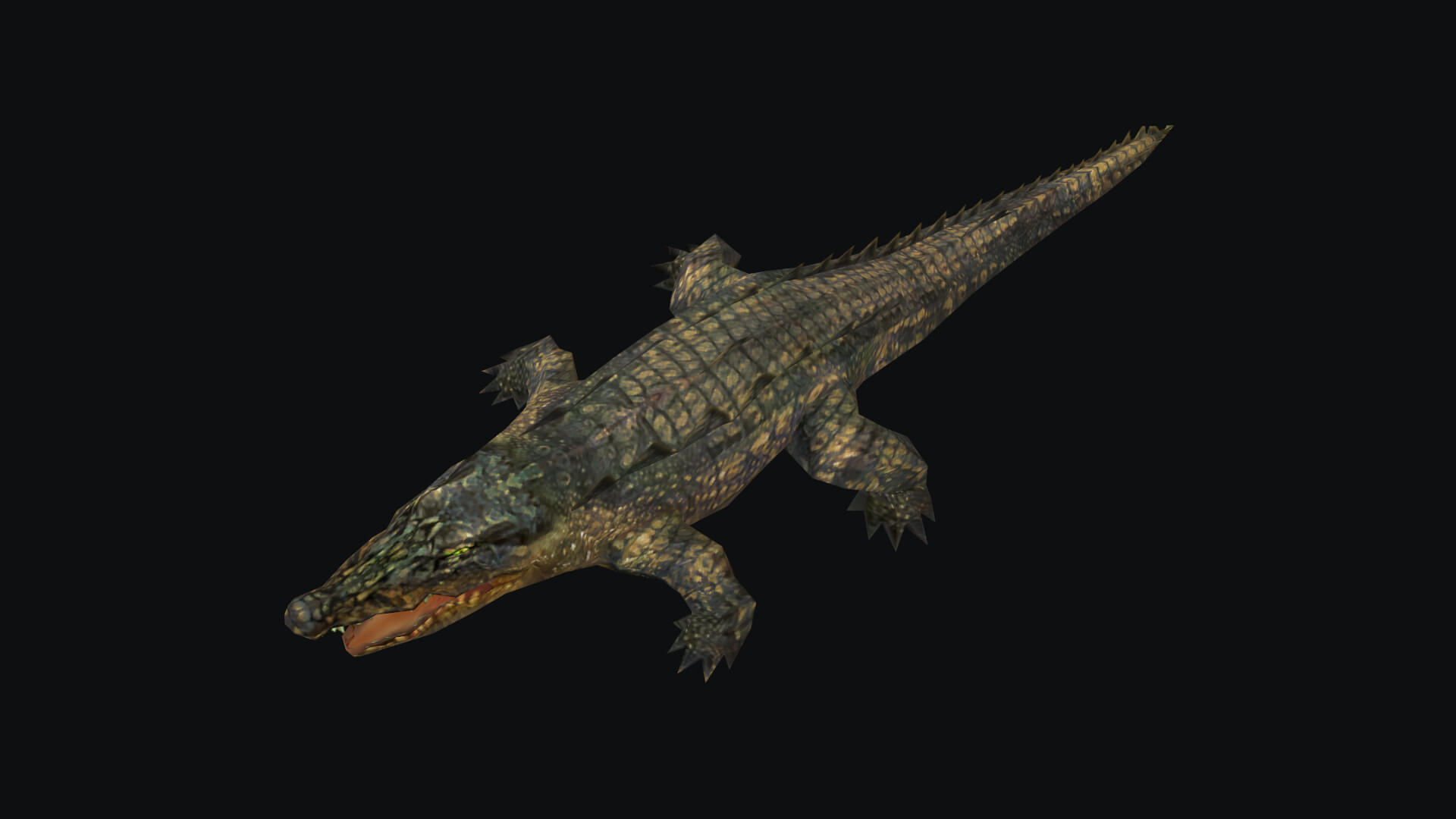 Animated Alligator Crocodile 3D Model