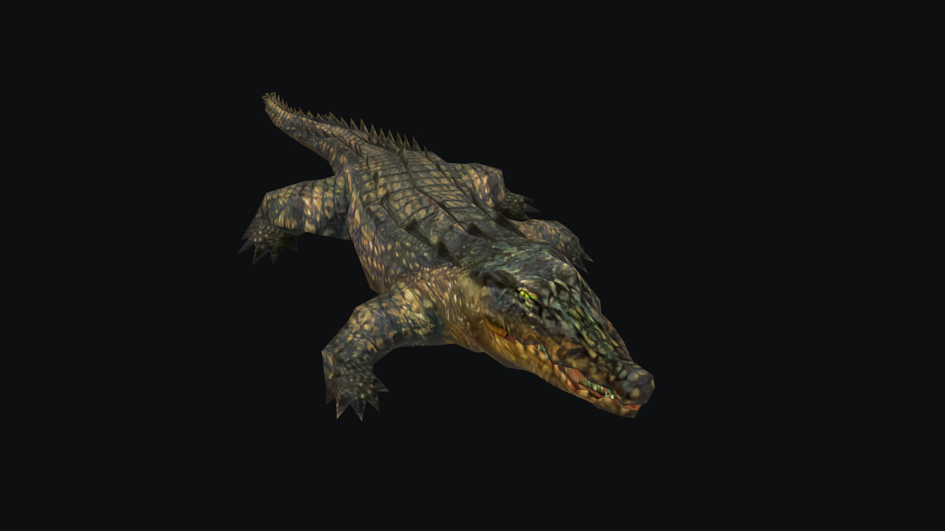 Animated Alligator Crocodile 3D Model