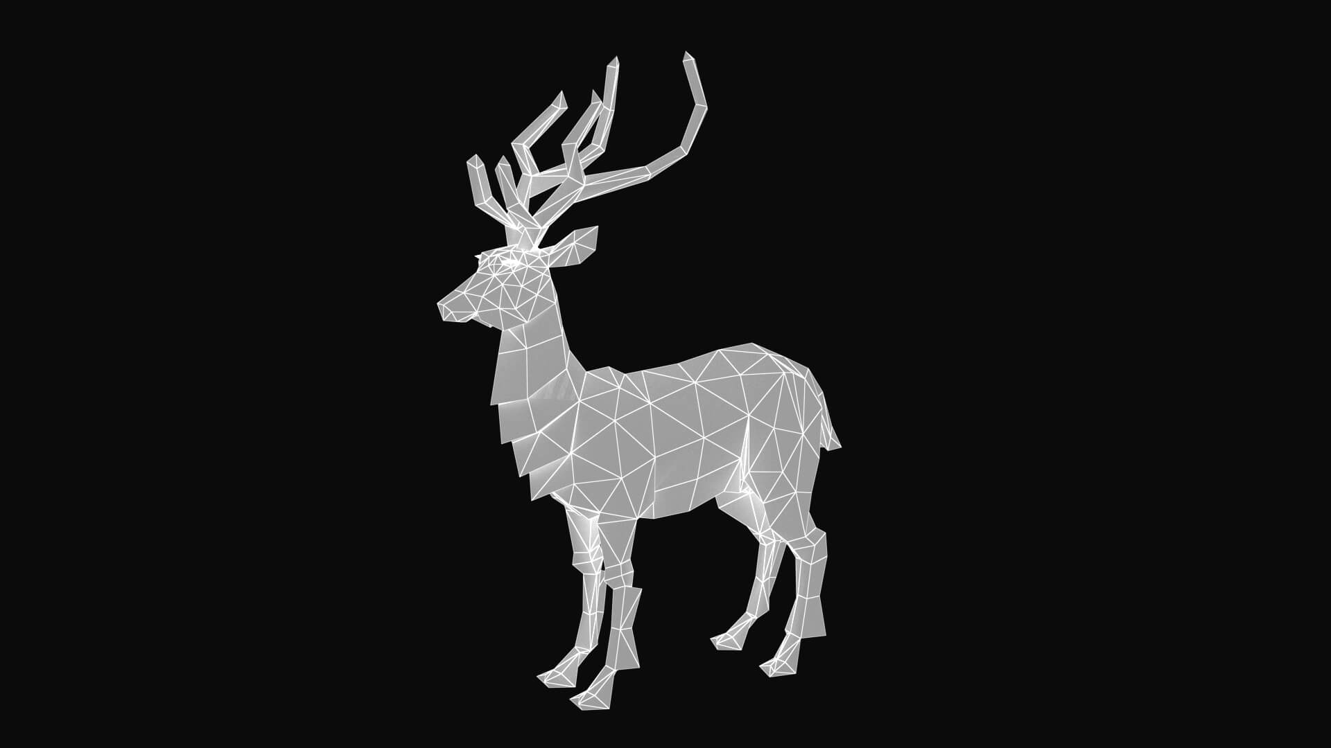 Animated Deer 3D Model